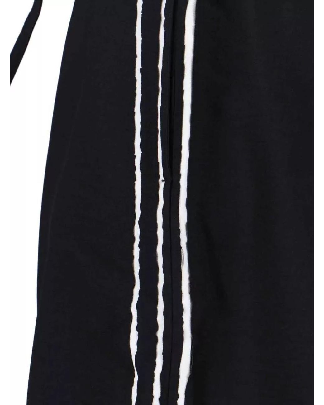 Y-3 Black Elastic Waist Shorts Side Stripe Design