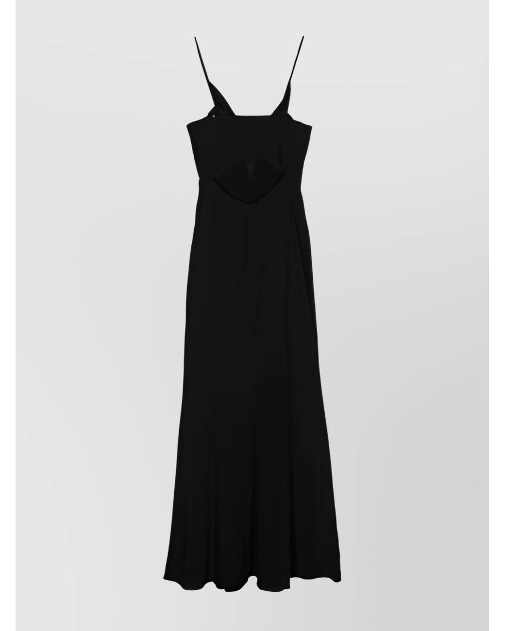 Isabel Marant Black Silk Crepe Paneled Cutout Cowl-Neck Maxi Dress