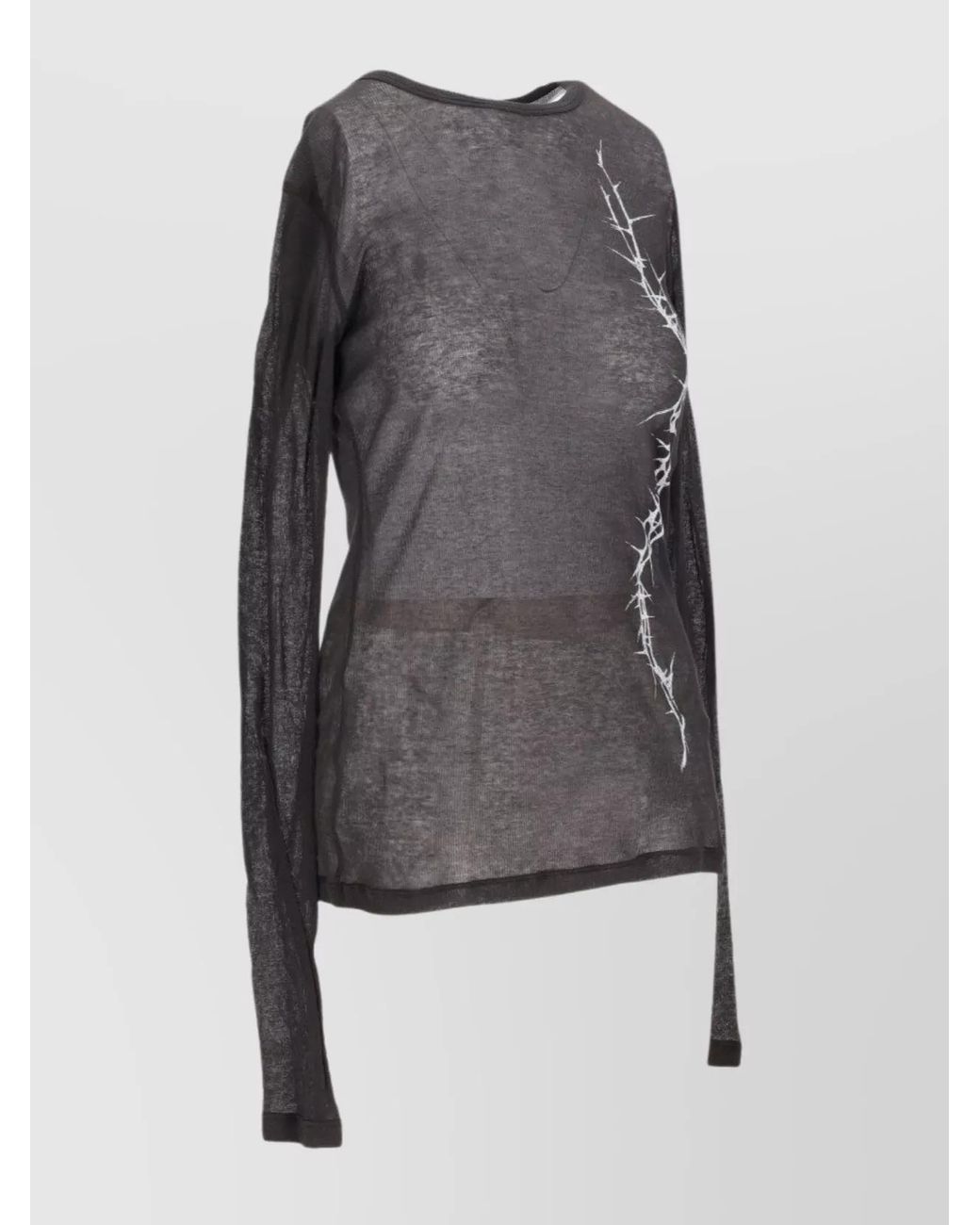 Ann Demeulemeester Gray Slim-Fit Long-Sleeve Cotton T-Shirt