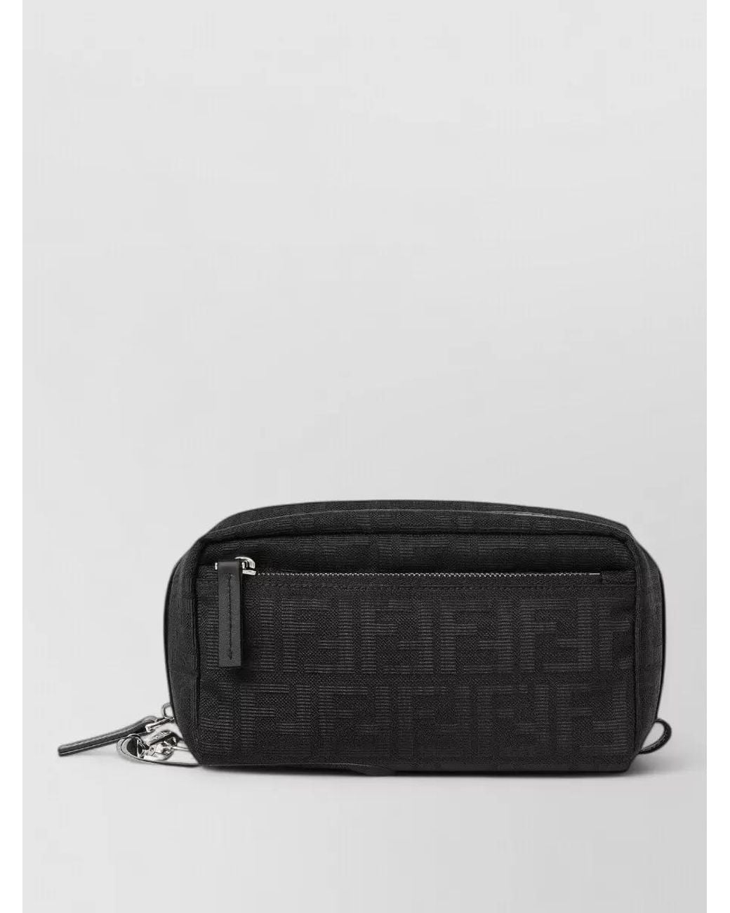 Fendi Black Jacquard Clutch Bag for men