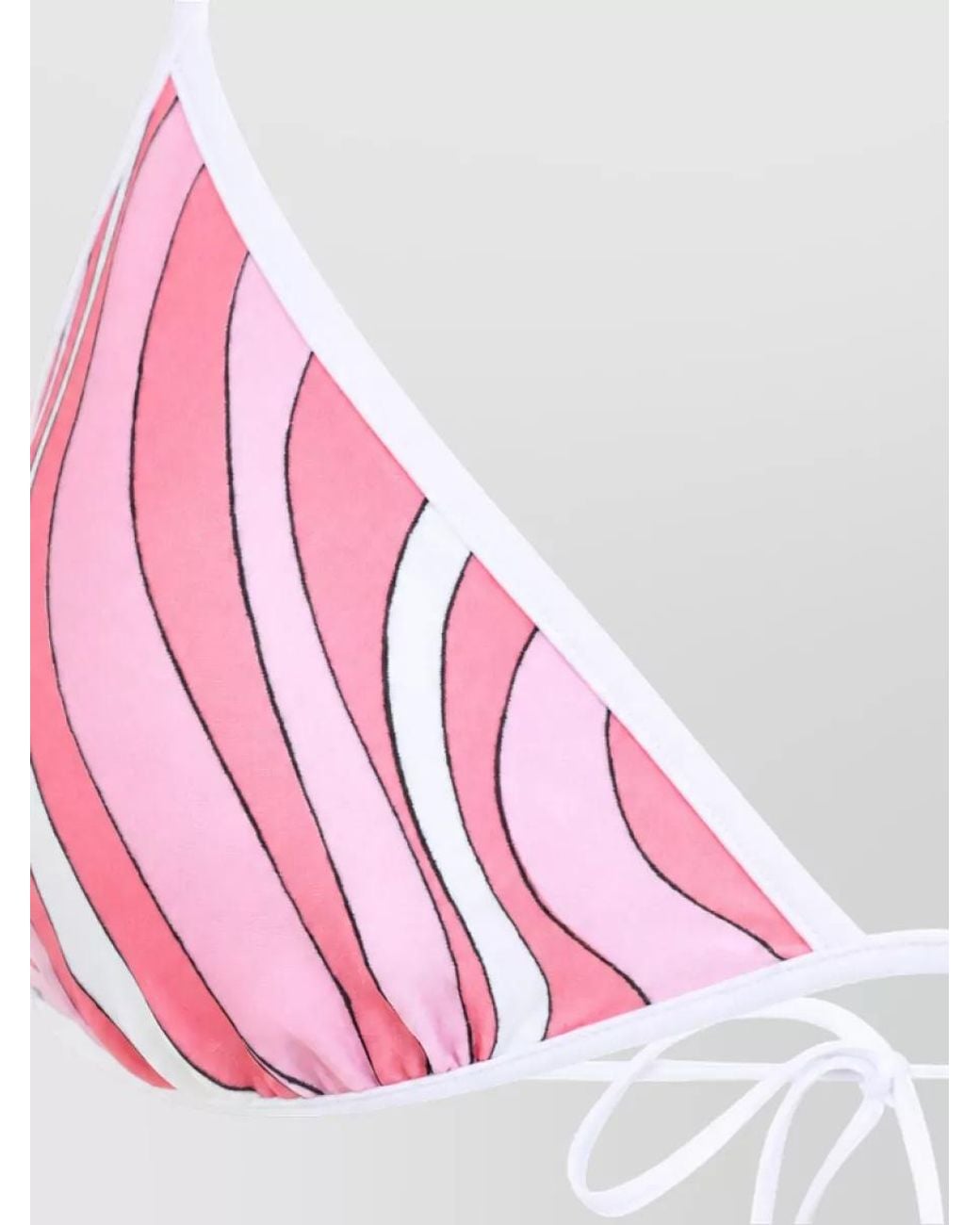 Emilio Pucci Pink Printed Triangle Bikini Top