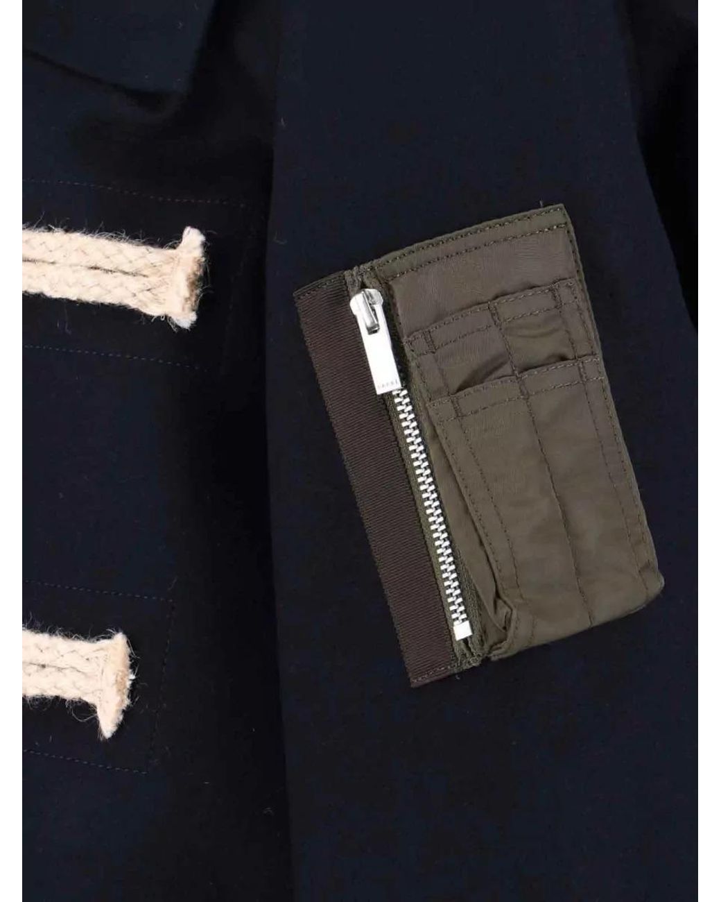 Sacai Blue Wool Cropped Jacket