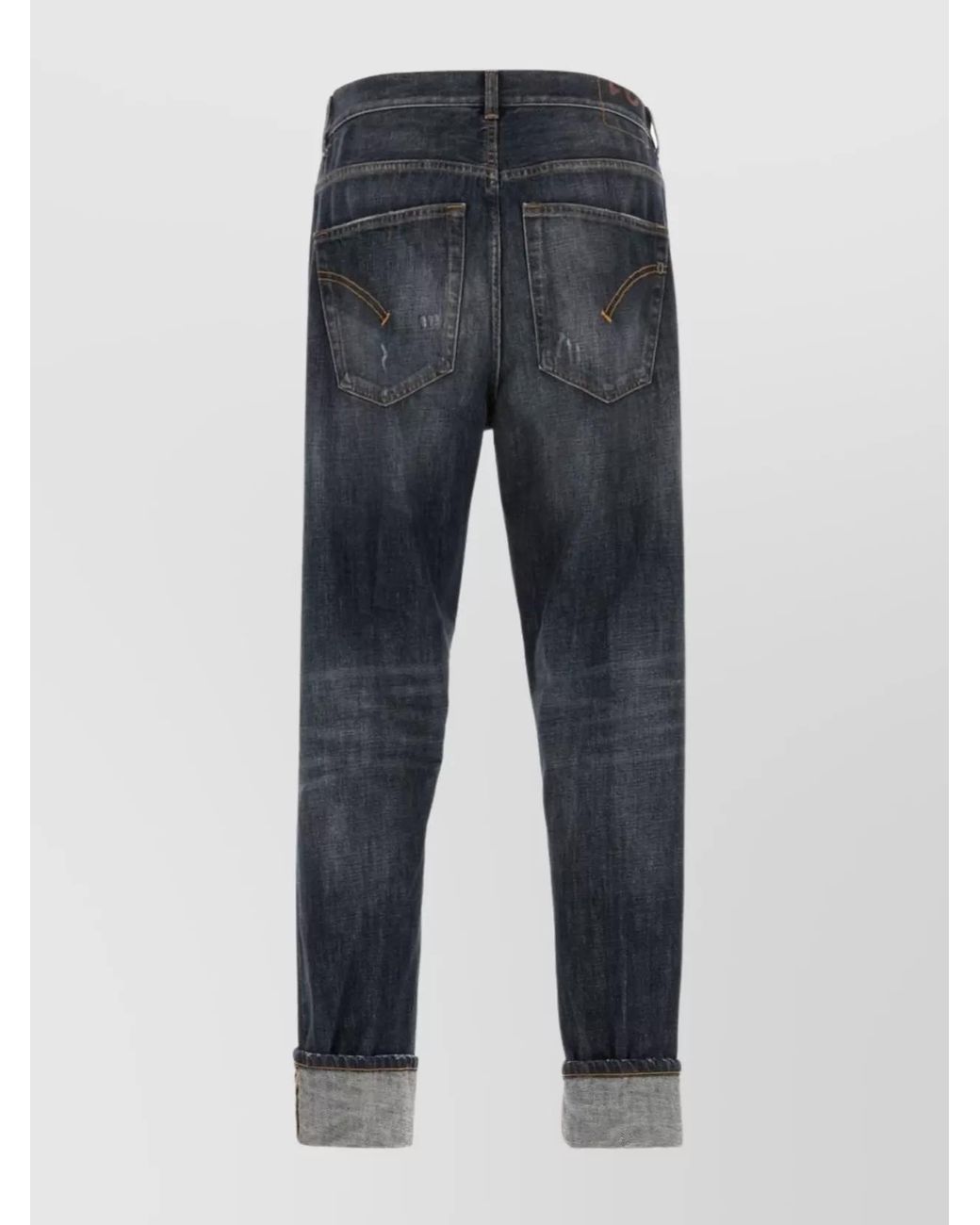Dondup Blue Straight-Leg Trousers for men