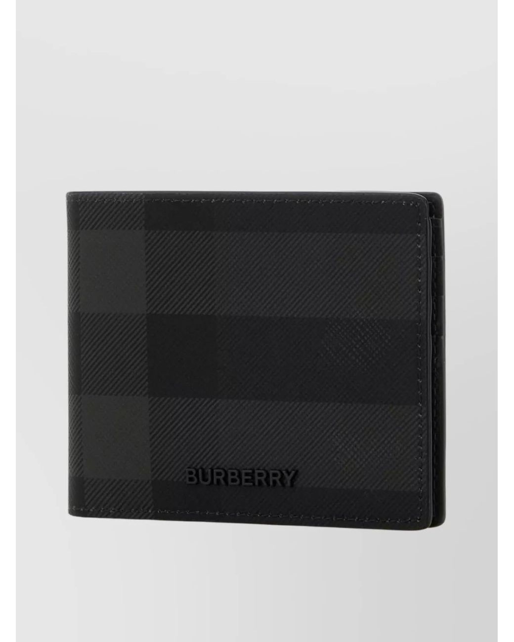 Burberry Black Check Bifold Wallet for men