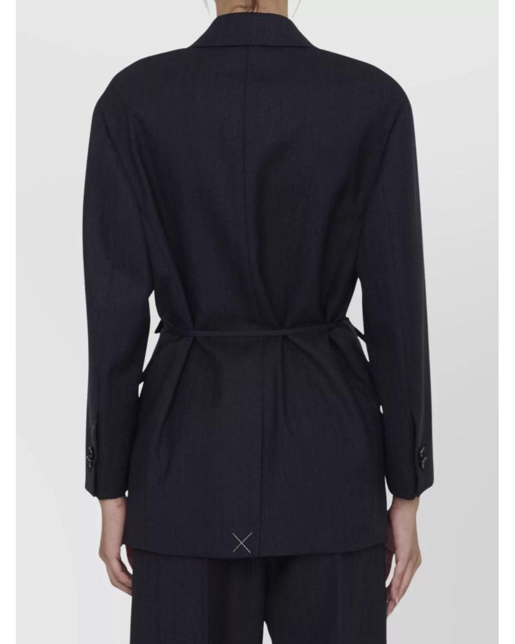 Bottega Veneta Blue Wool Oversized Double-Breasted Blazer