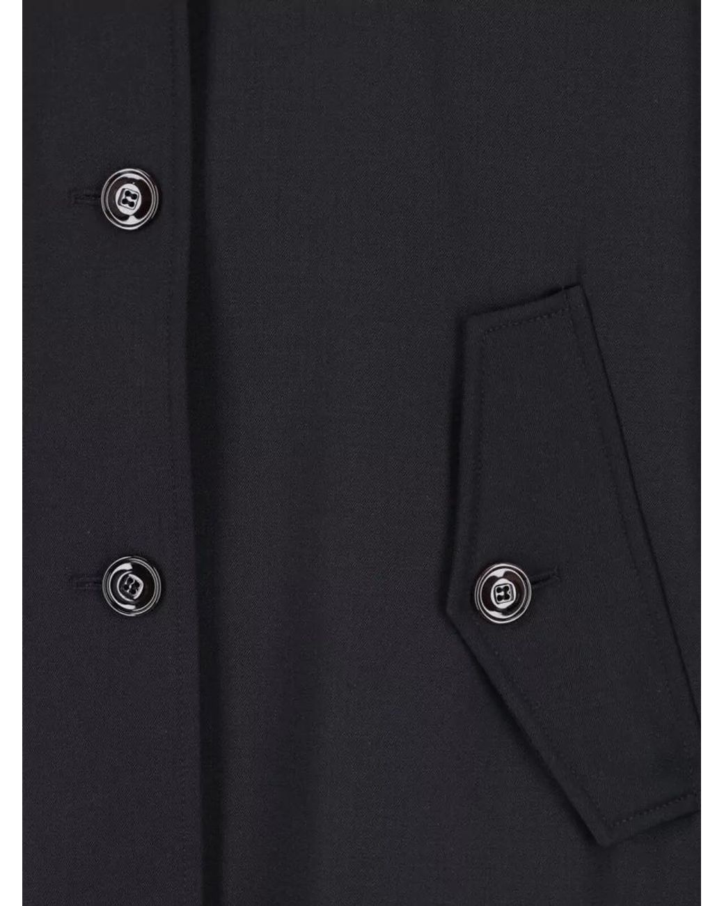 Our Legacy Black Virgin Wool Single-Breasted Coat