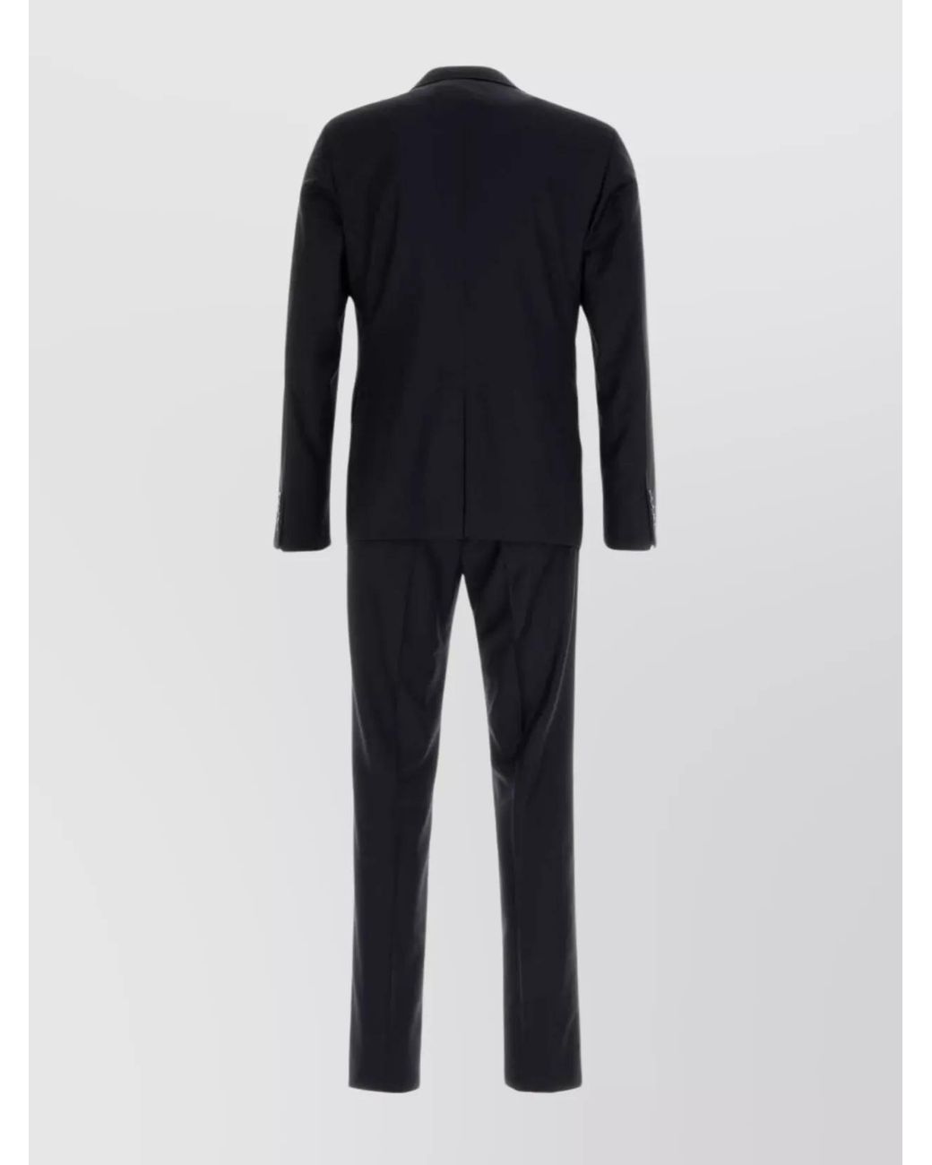 Prada Black Wool Cashmere Slim-Fit Single-Breasted Suit for men