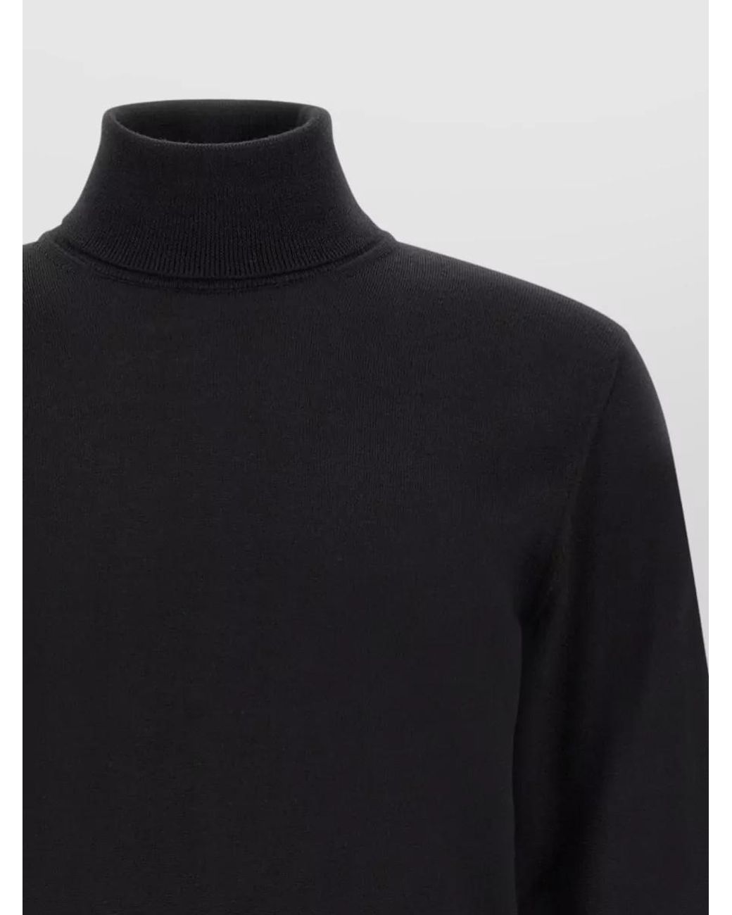 Zanone Blue Virgin Wool Ribbed Turtleneck Sweater for men