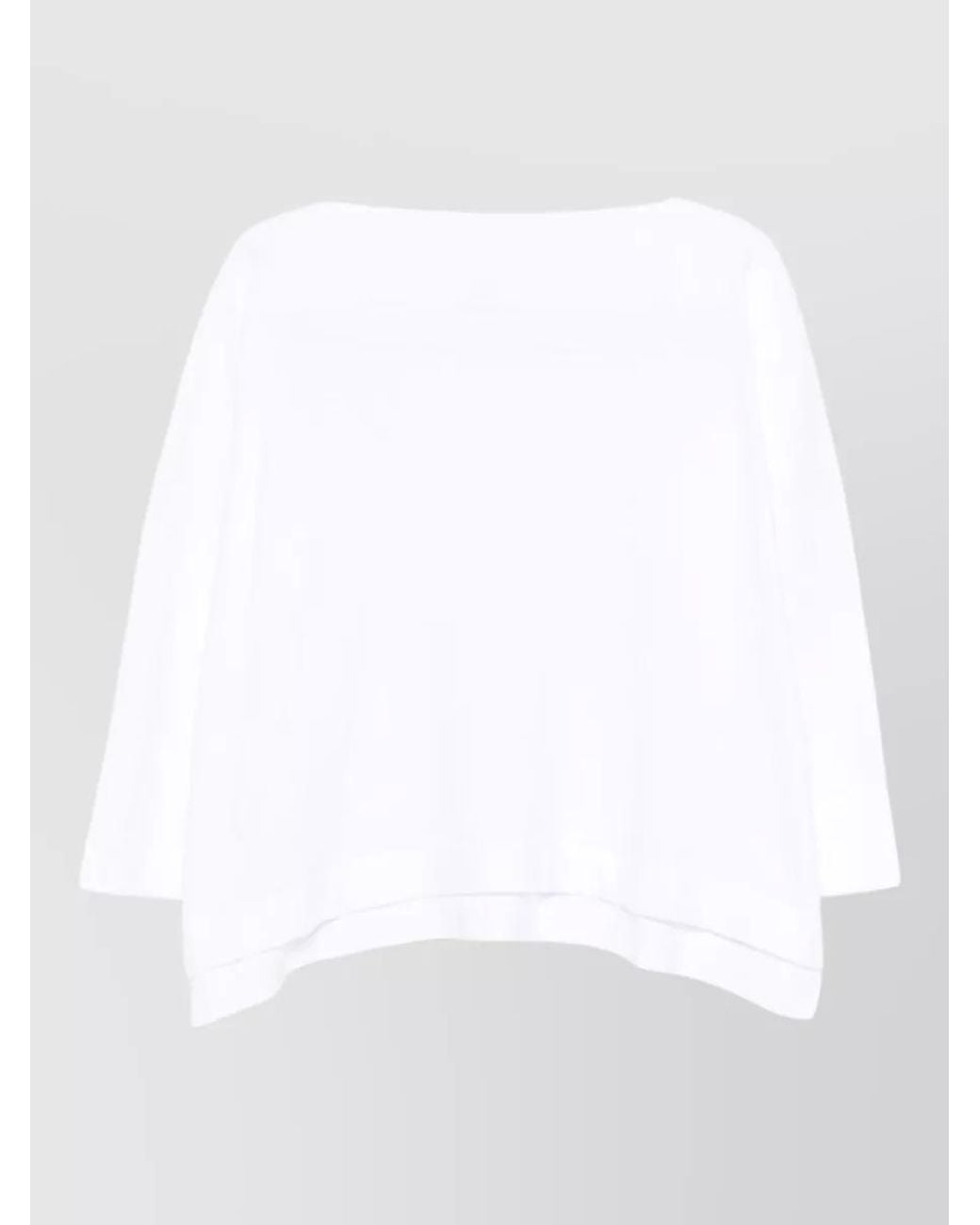 Daniela Gregis White Cotton Boat Neck Sweater