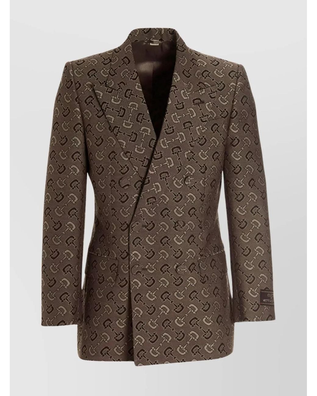 Gucci Brown Patterned Blazer for men