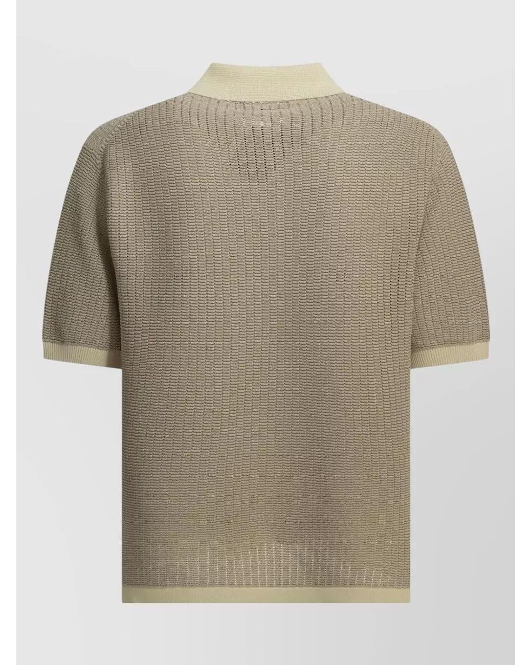 Beams Plus Natural Buttoned Polo Shirt for men