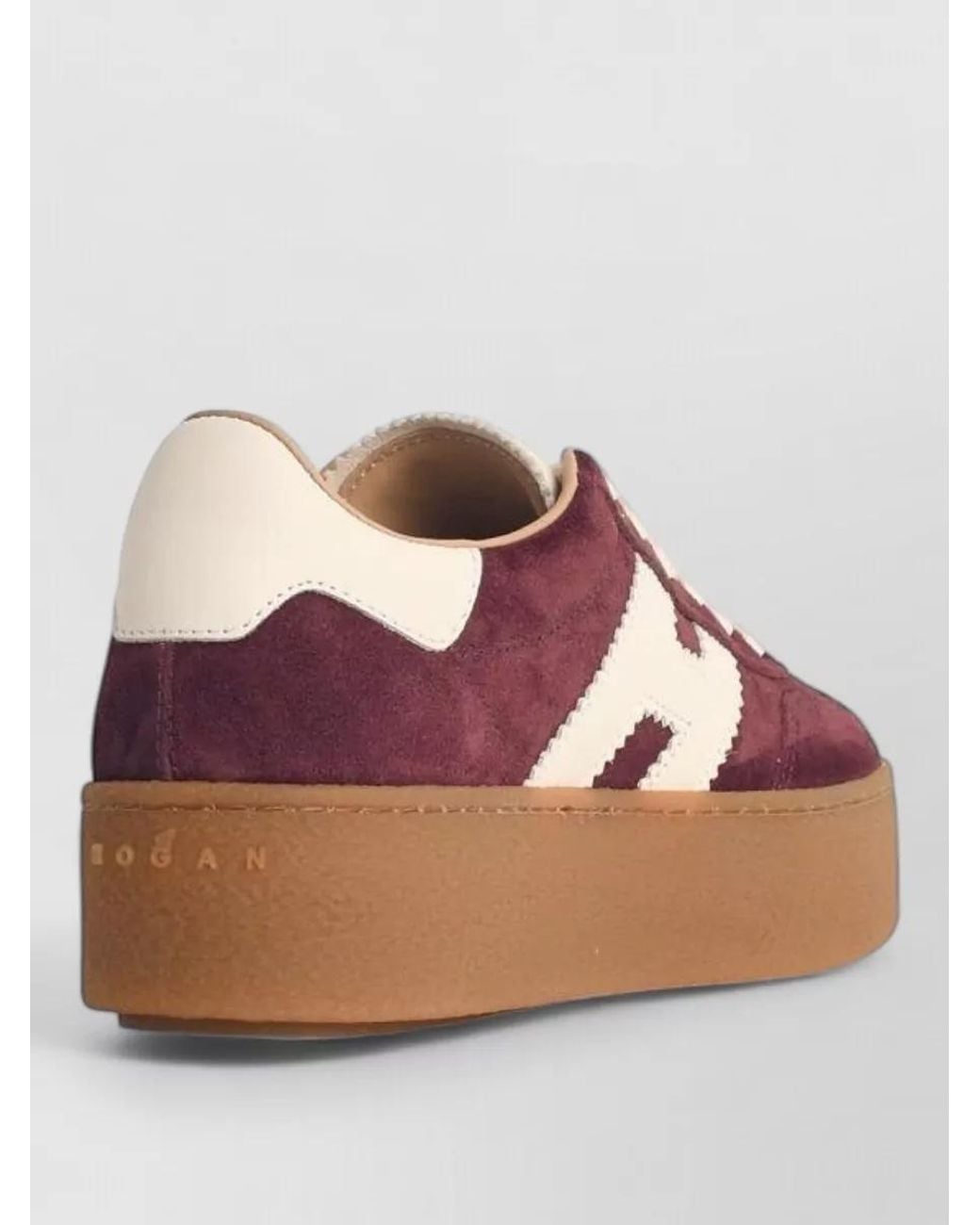 Hogan Purple Leather Low Top Lace-Up Sneakers