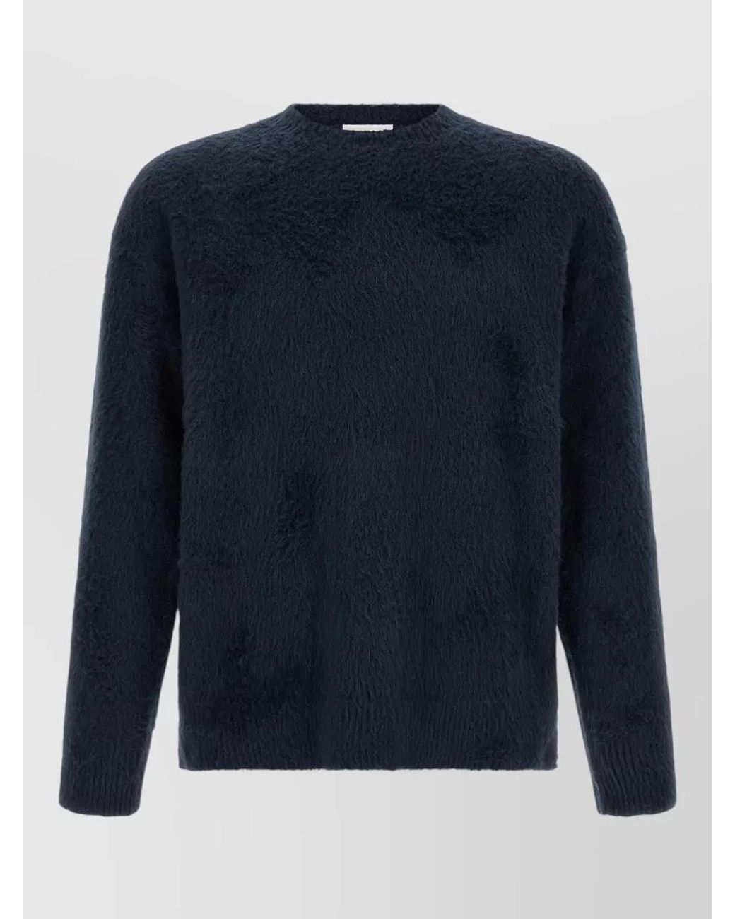 Roberto Collina Blue Cotton Gauze Crew Neck Jumper for men