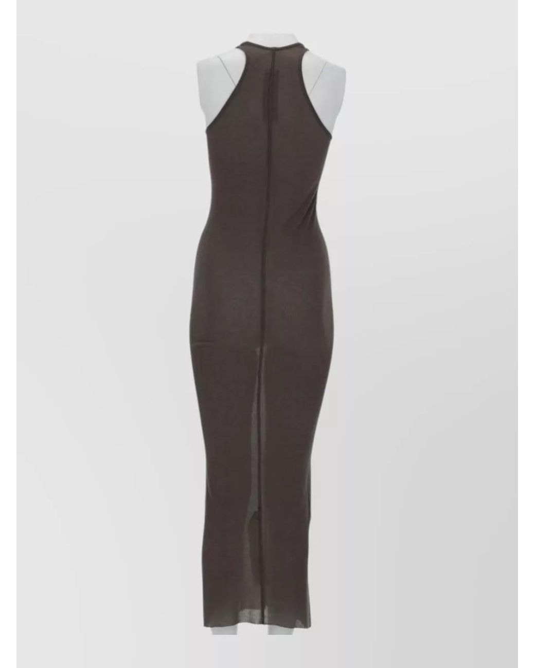 Rick Owens Multicolor Ribbed Sleeveless Midi Dress