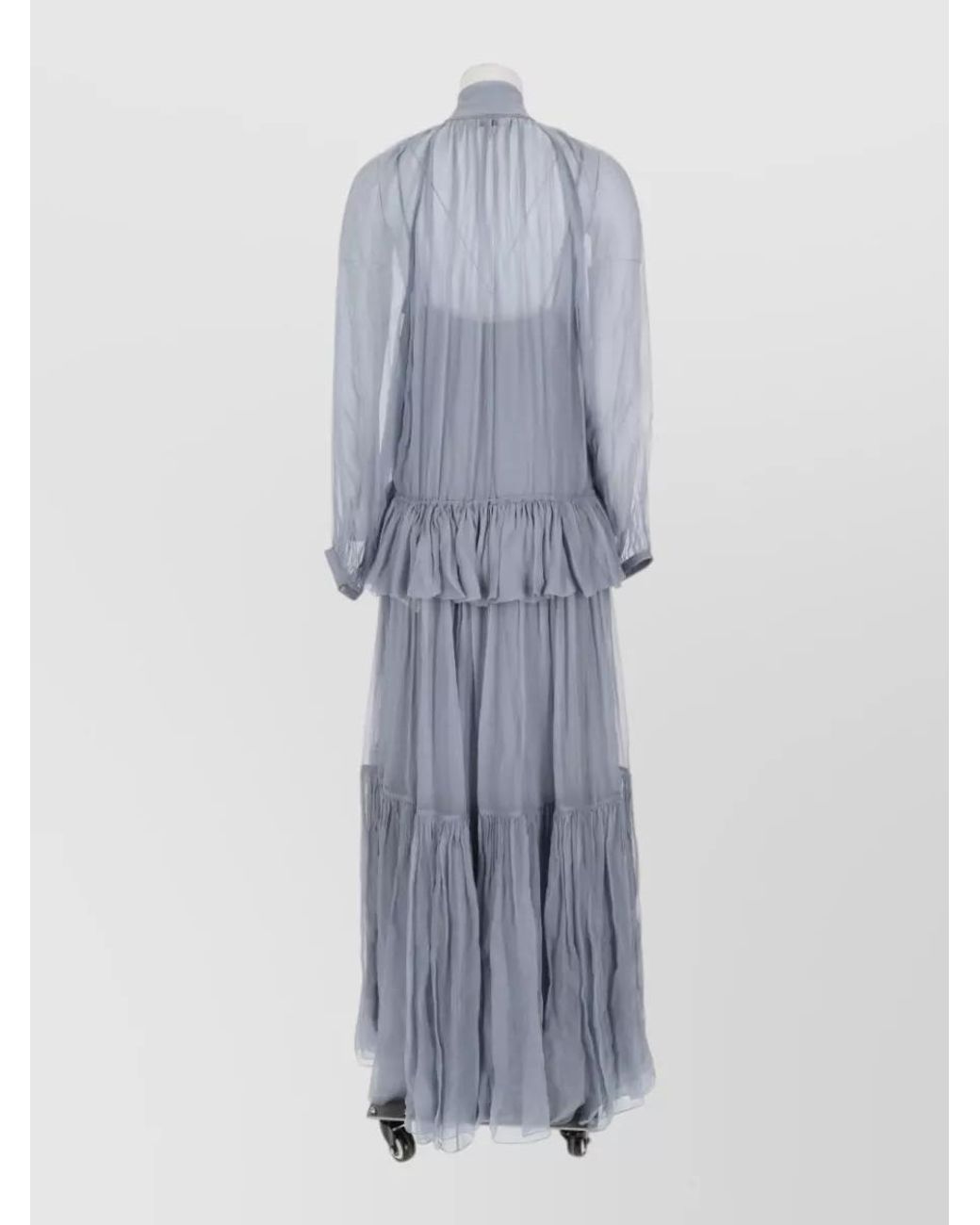 Chloé Blue Silk Maxi Dress