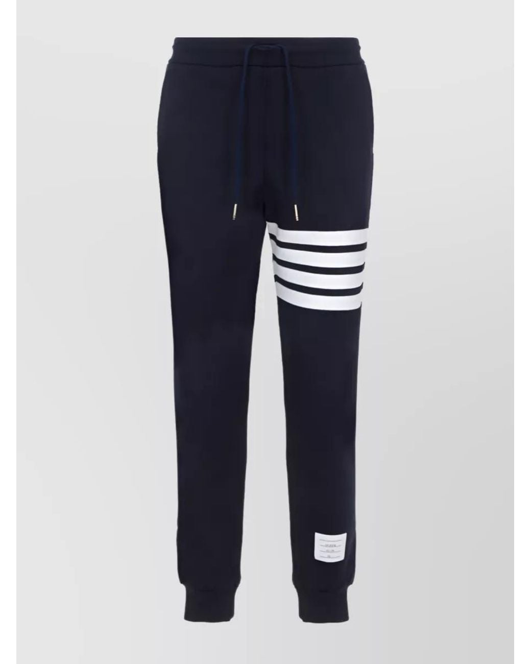 Thom Browne Blue Cotton Straight-Leg Track Pants for men