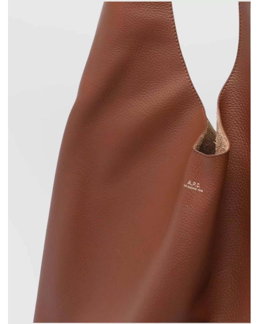 A.P.C. Brown Neige Leather Shoulder Bag