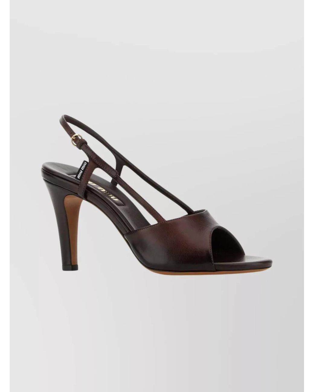 Miu Miu Metallic Leather Sandals