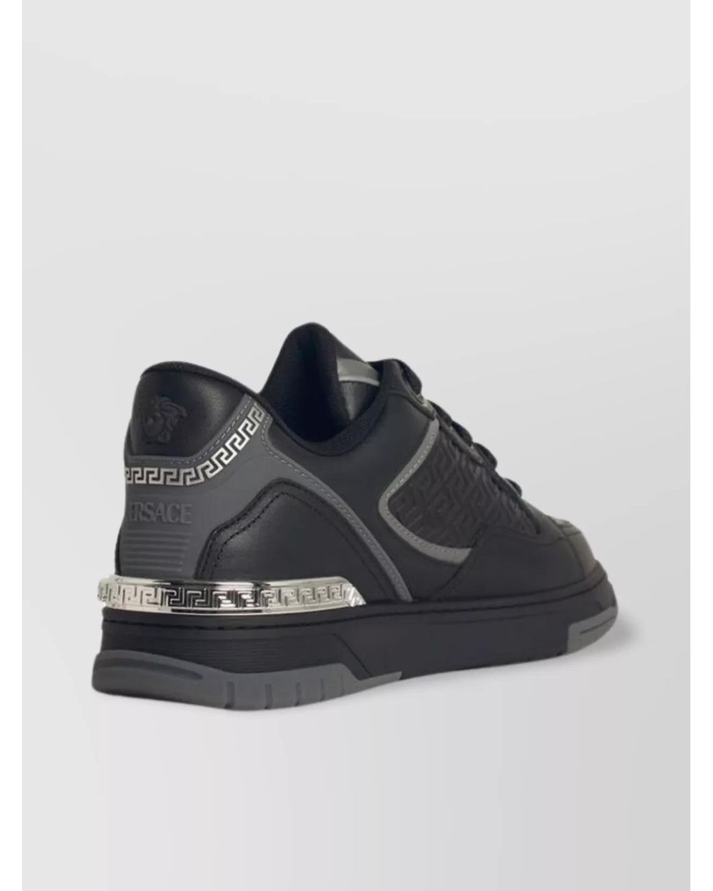 Versace Blue Leather Low-Top Sneakers for men