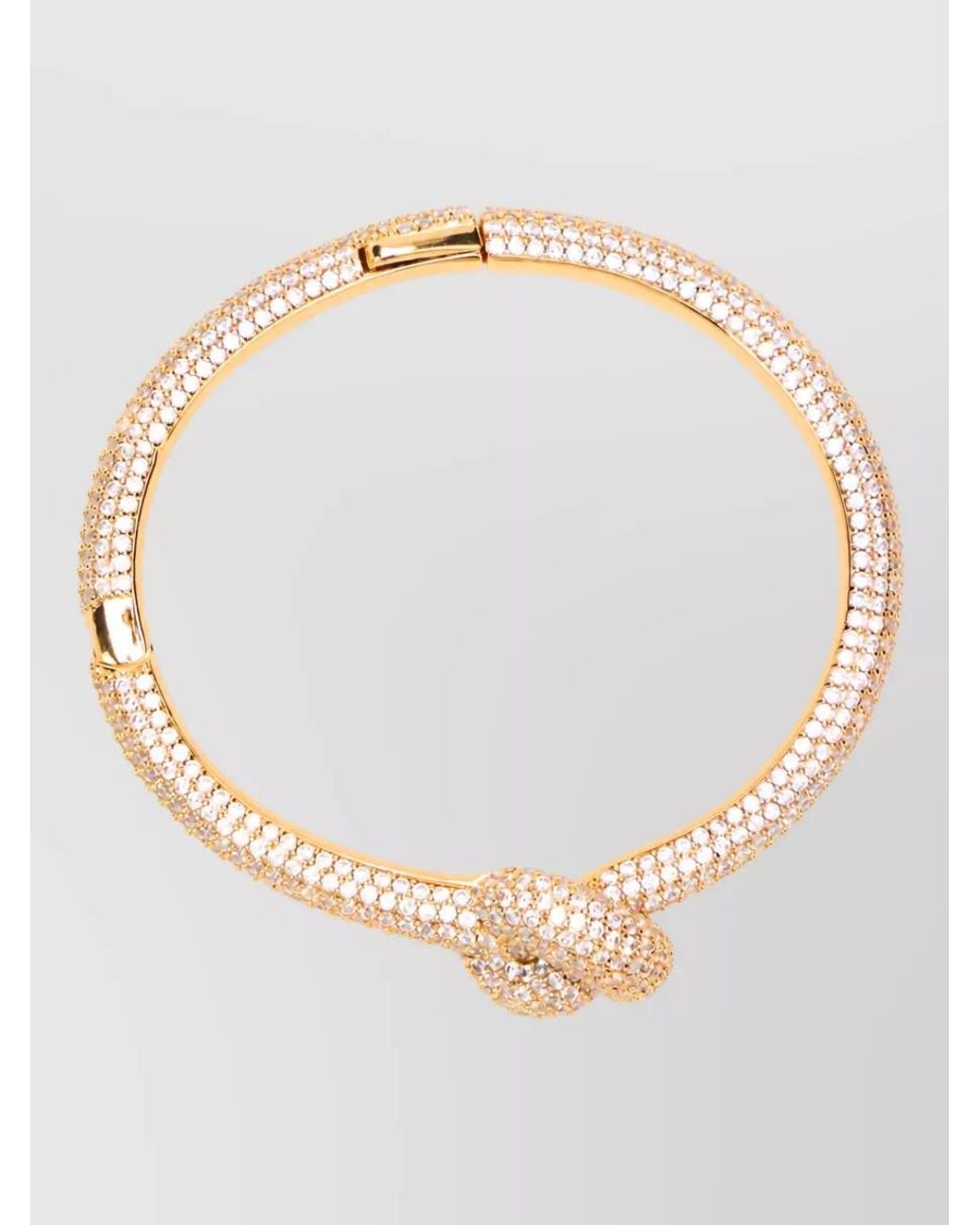 Self-Portrait Natural Crystal-Embellished Knot Bracelet