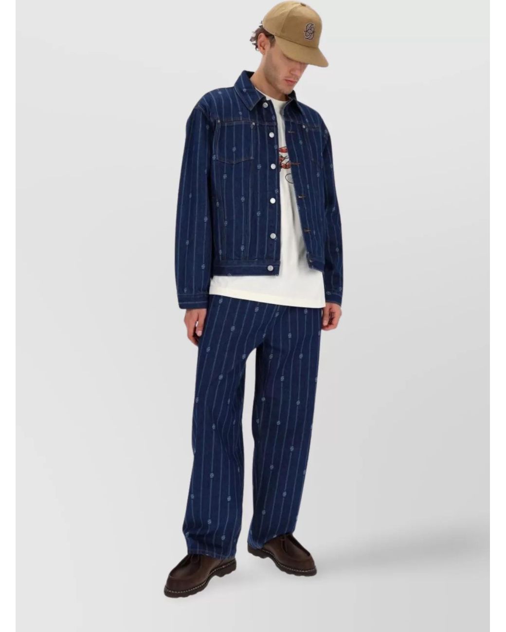 Drole de Monsieur Blue Denim Regular-Fit Jacket for men