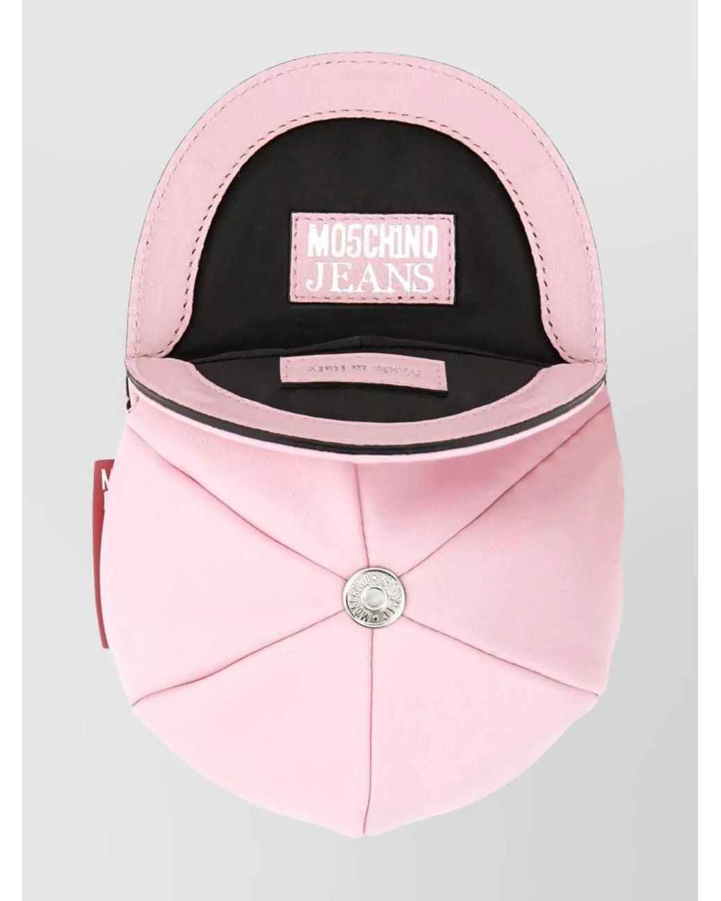 Moschino Pink Leather Mini Crossbody Bag