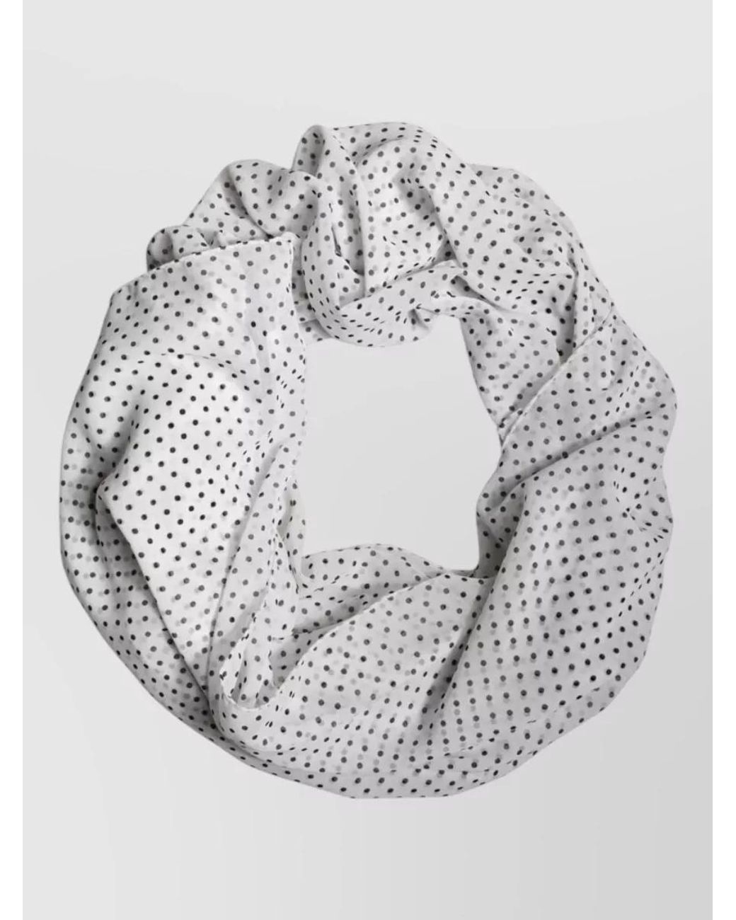 Dolce & Gabbana Gray Polka-Dot Scarf