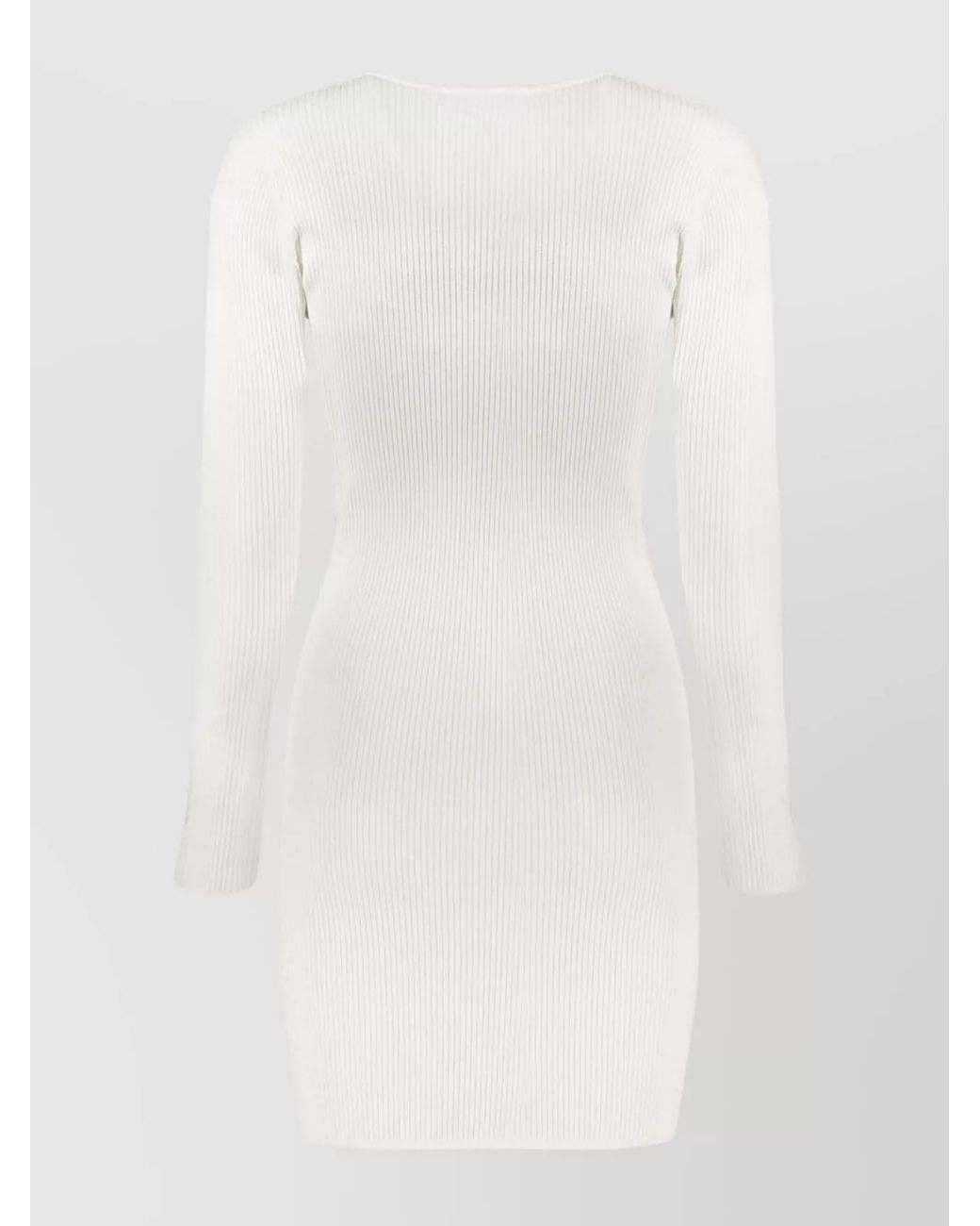 DSquared² White Ribbed Cutout Mini Dress