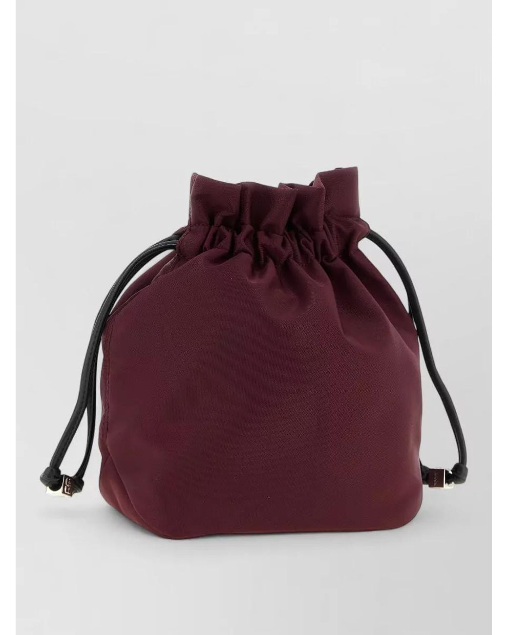 Ganni Red Na Recycled Polyamide Bucket Bag