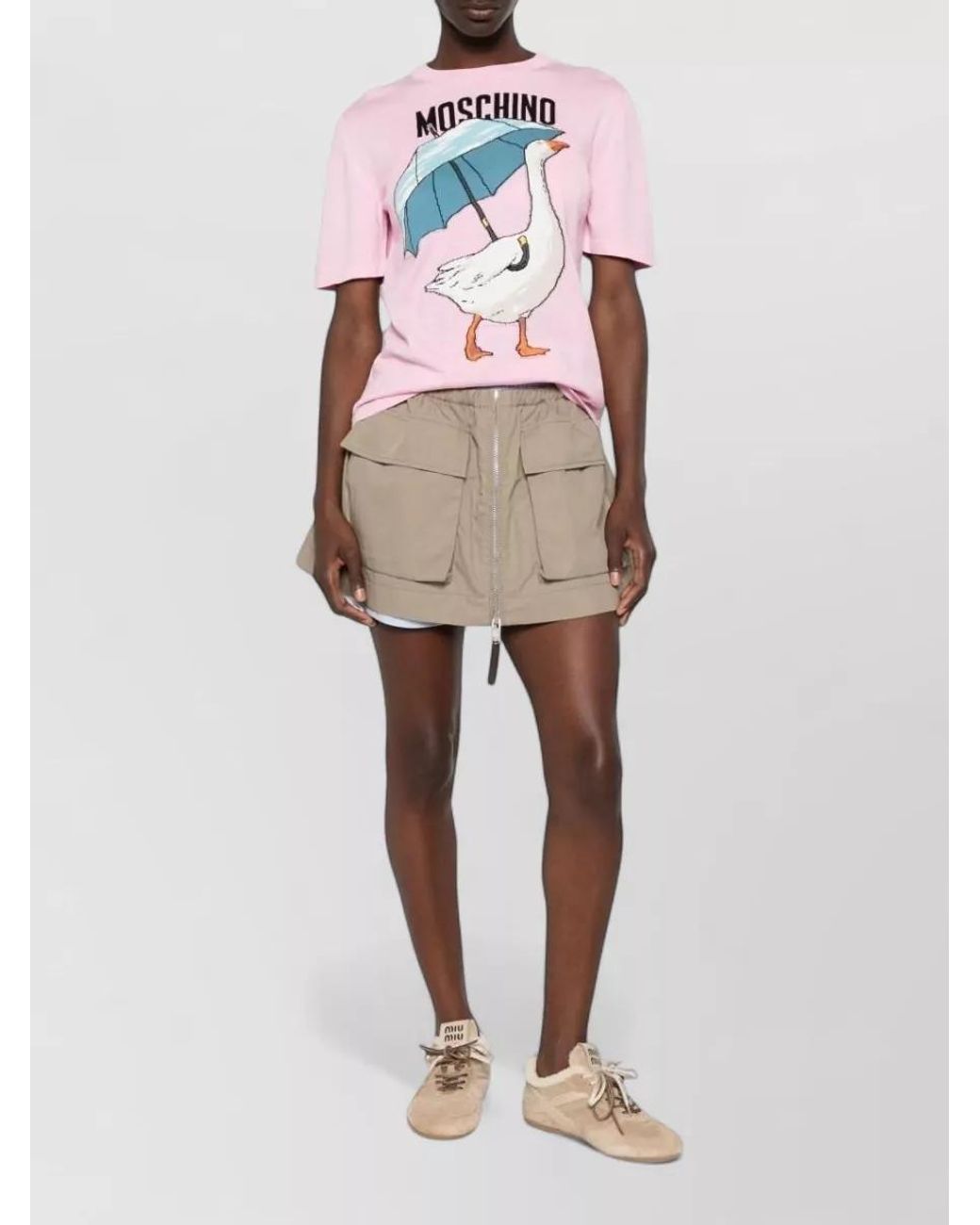 Moschino Pink Cotton Crewneck T-Shirt