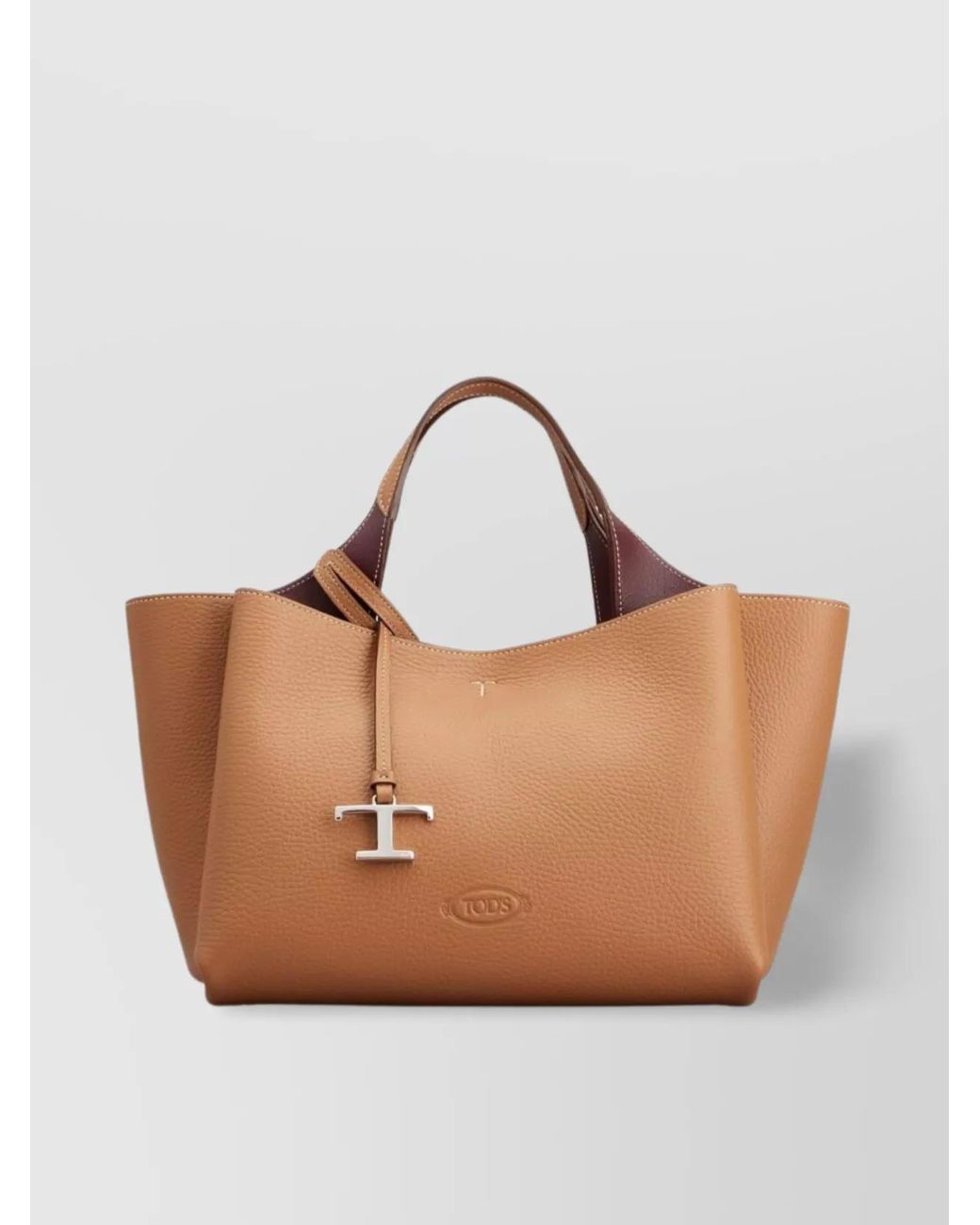 Tod's Brown T Timeless Mini Leather Shoulder Bag