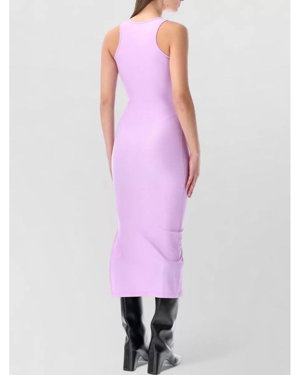 Coperni Pink Fitted Racer Midi Dress