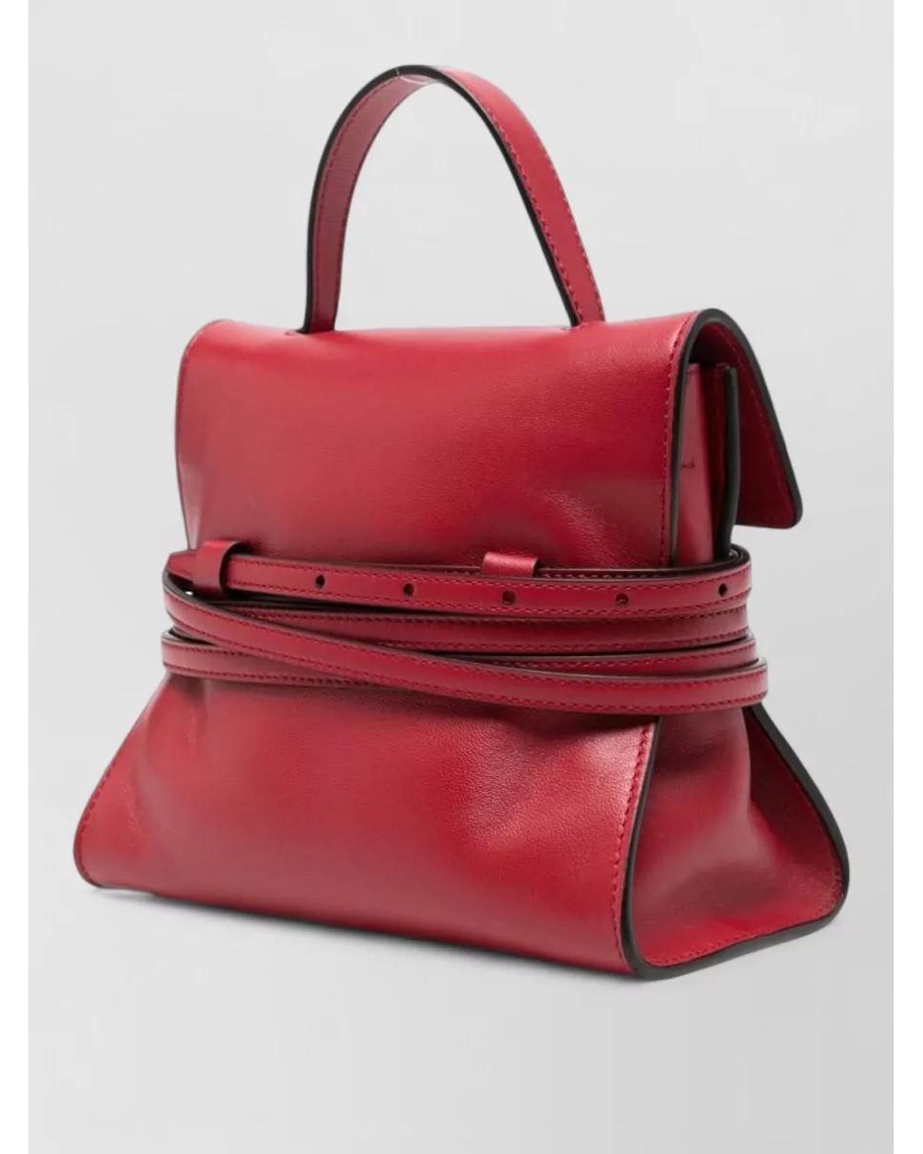 Moschino Red Leather Shoulder Bag