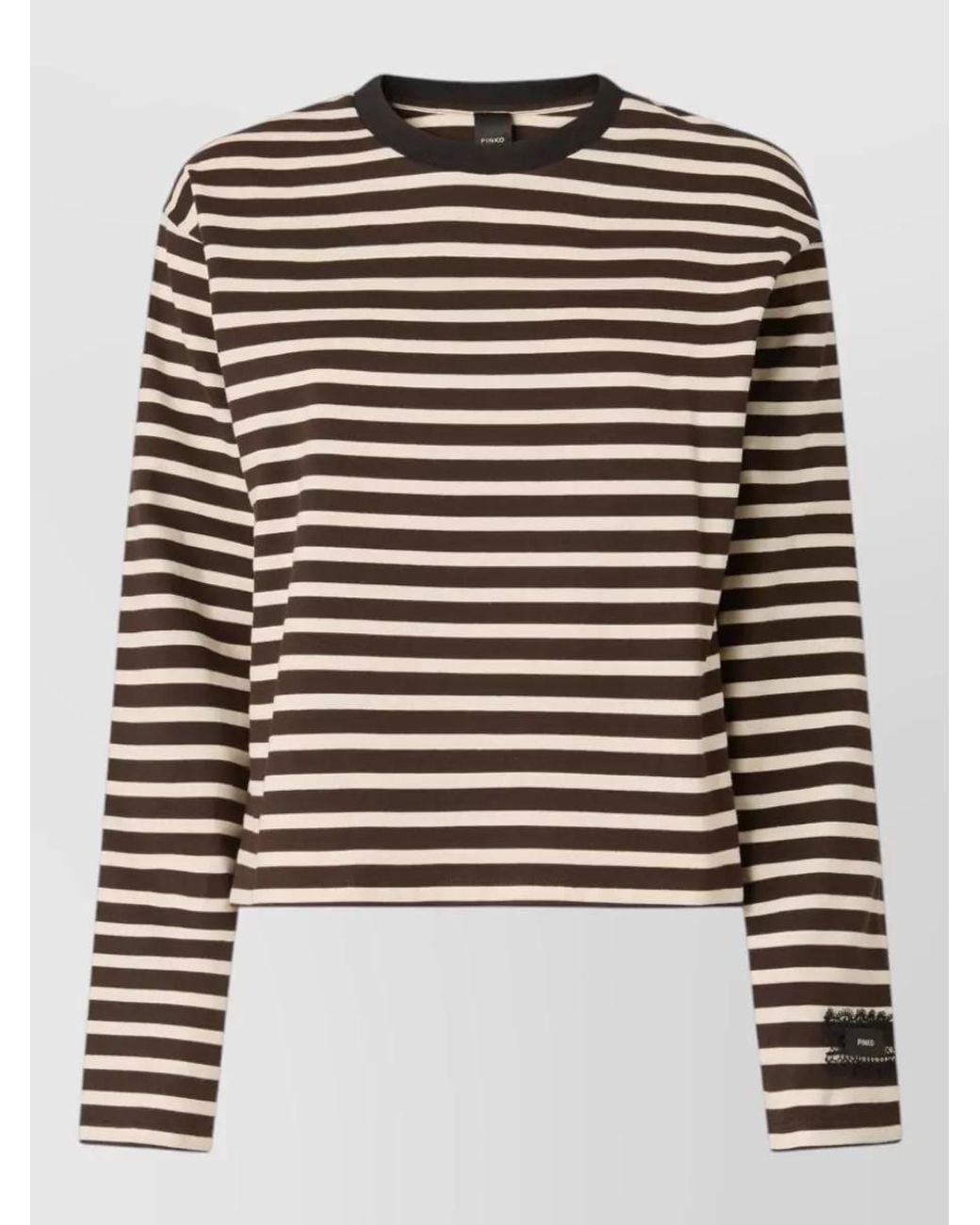 Pinko Black Cotton Crewneck T-Shirt