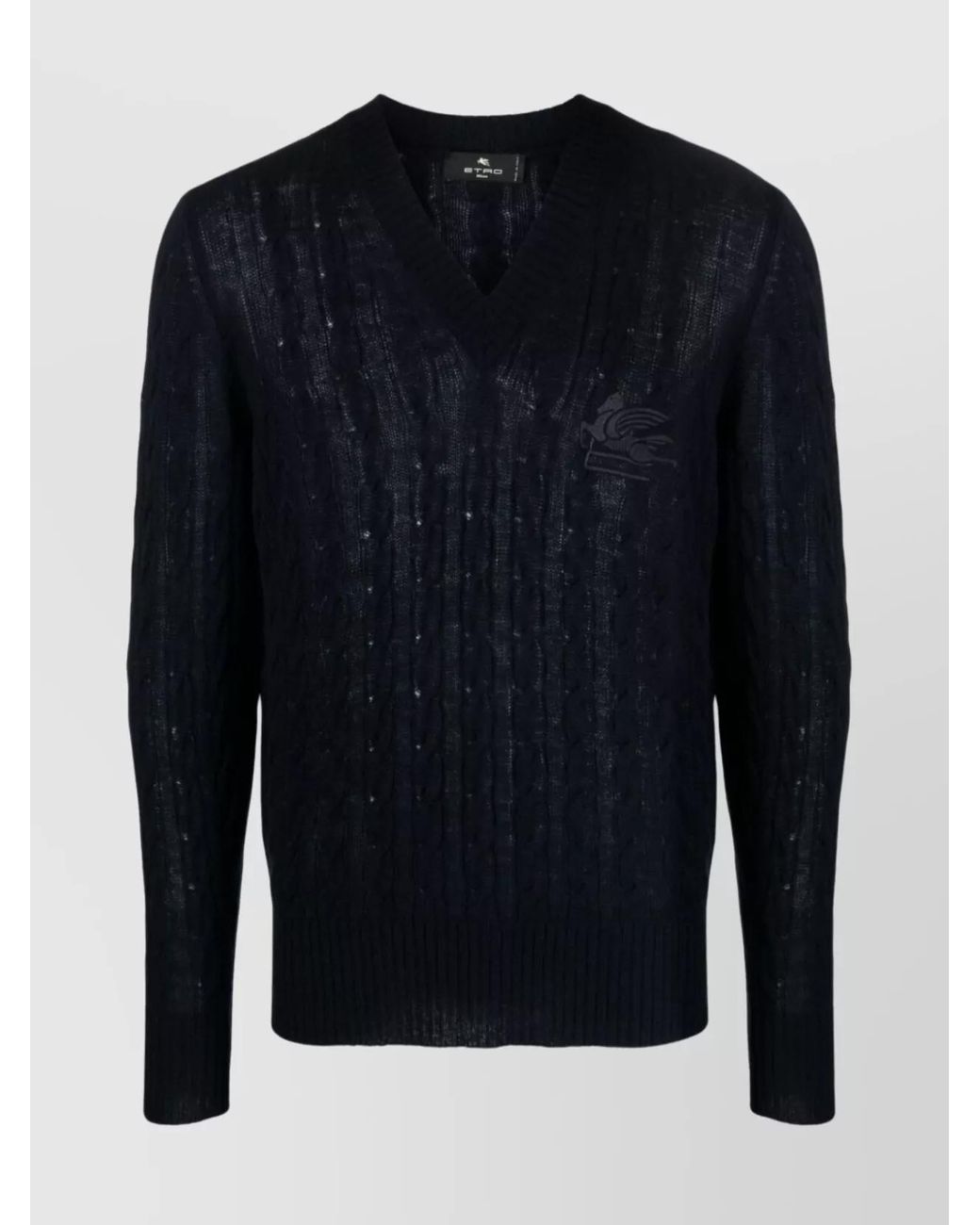 Etro Blue Wool Jumper for men