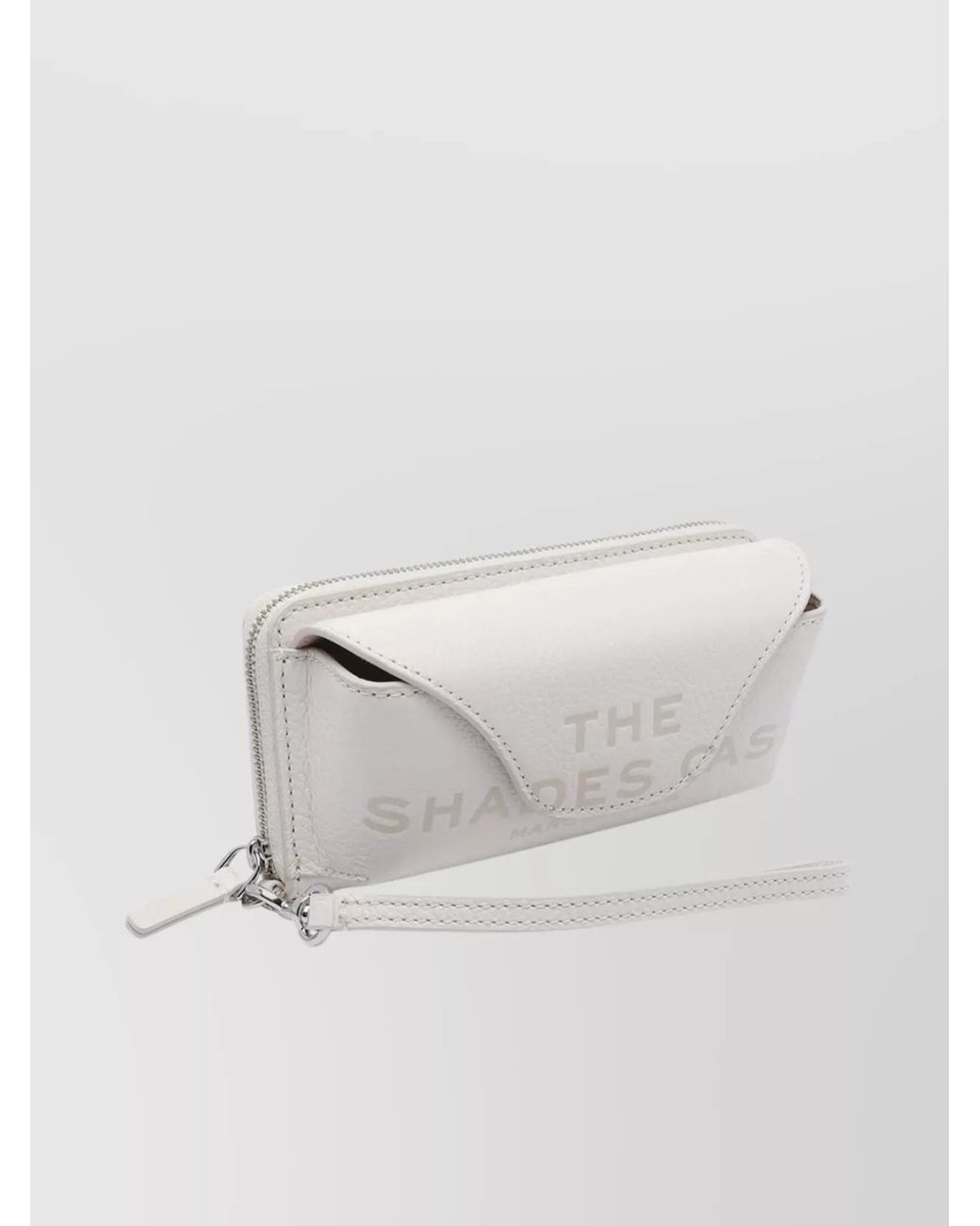 Marc Jacobs White Leather Zip Glasses Case