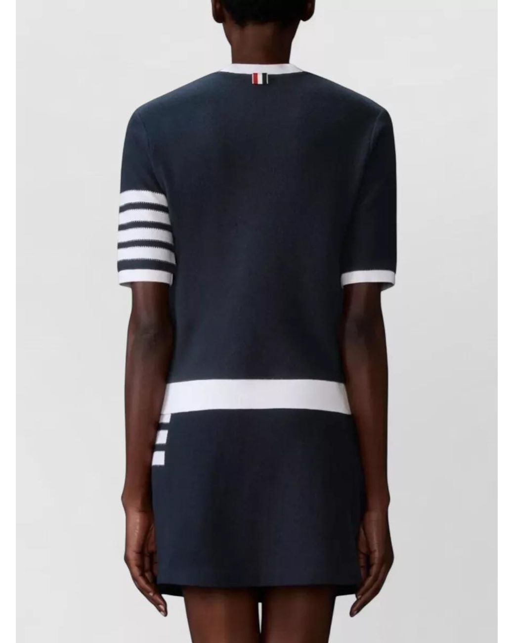 Thom Browne Blue Textured Cotton Piqué Short-Sleeve T-Shirt