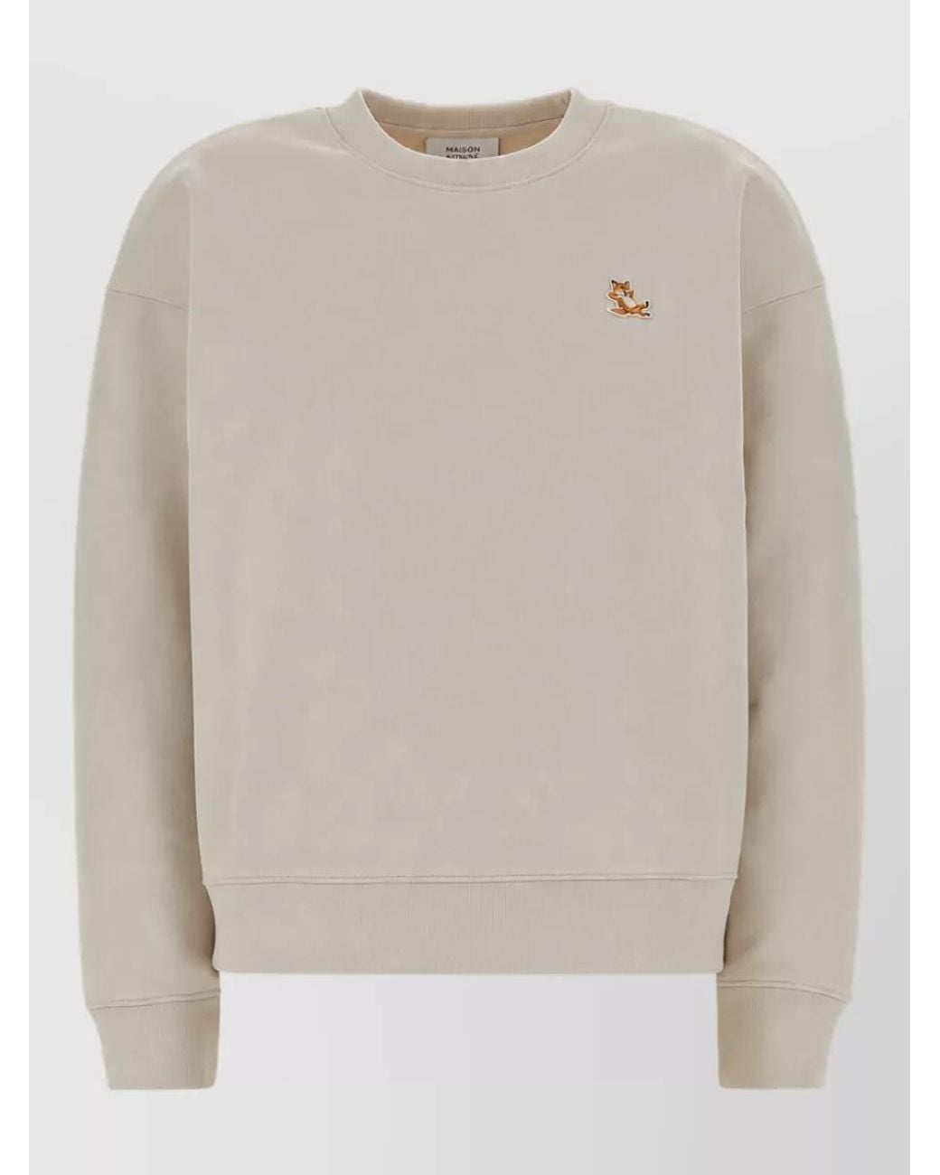 Maison Kitsuné White Organic Cotton Crewneck Sweatshirt