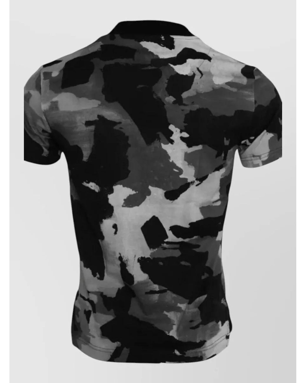 Dolce & Gabbana Black Camouflage Cotton Crewneck T-Shirt for men