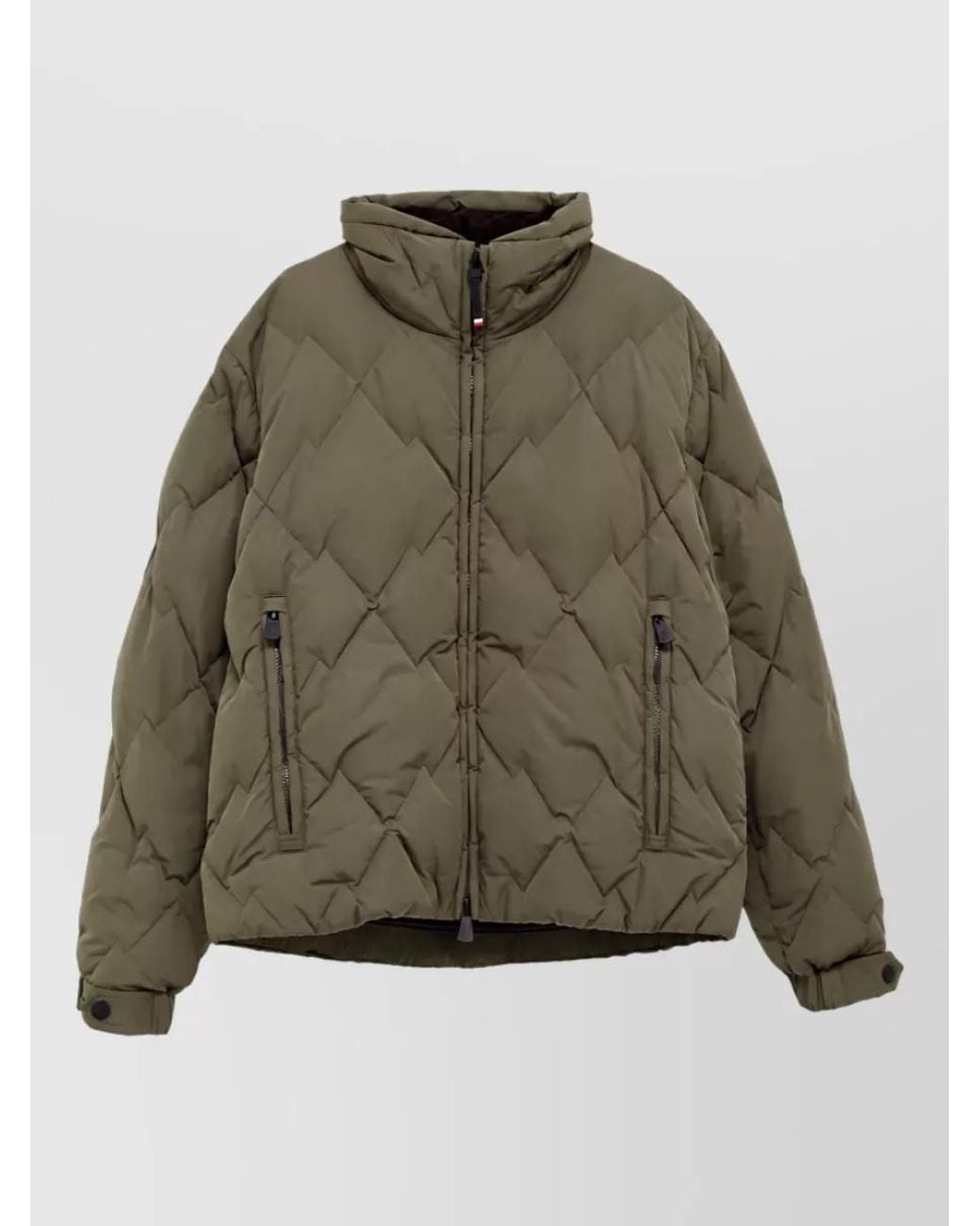 Moncler Green Down Quilted Short Puffer Jacket for men