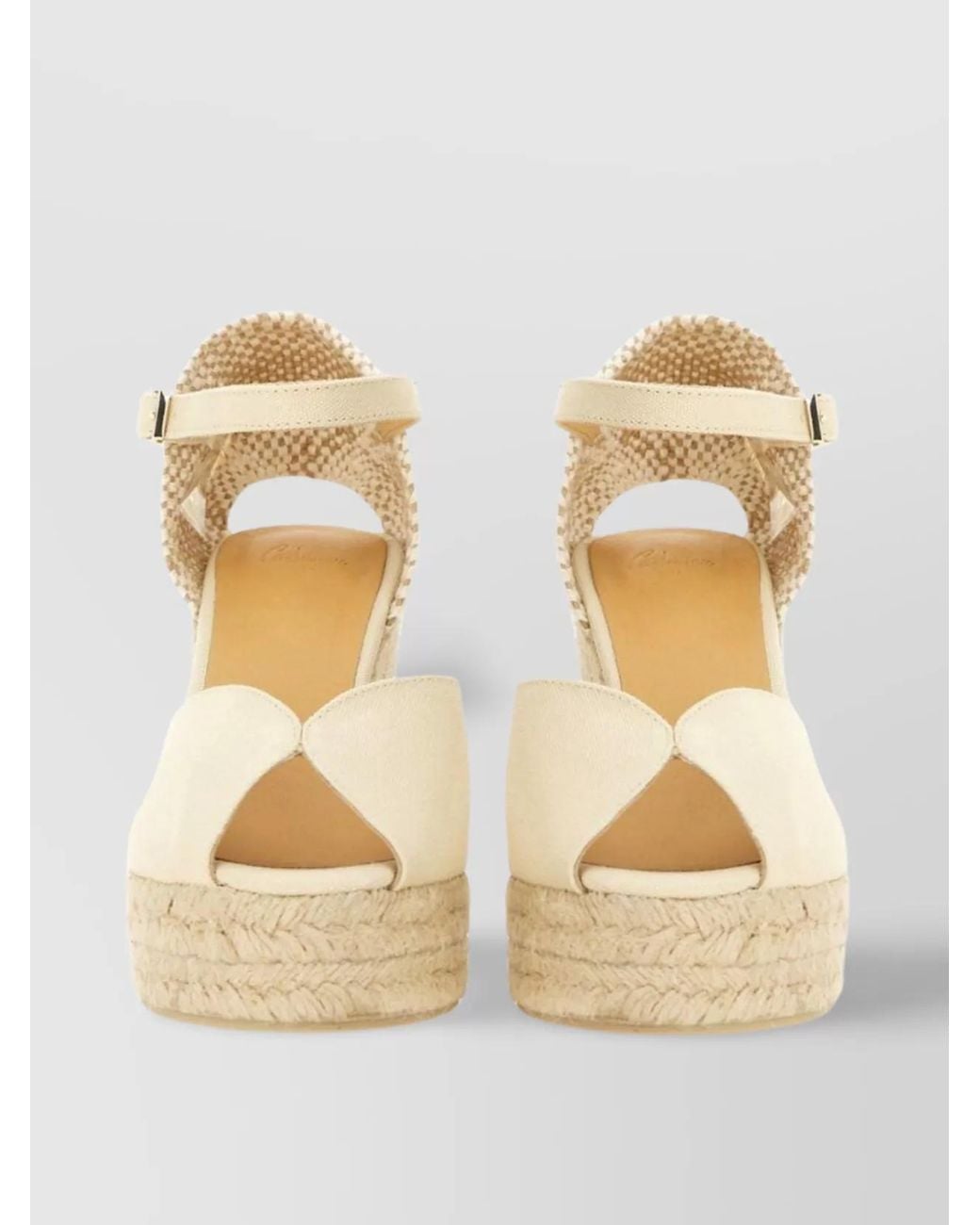 Castaner Natural Cotton Platform Espadrille Sandals