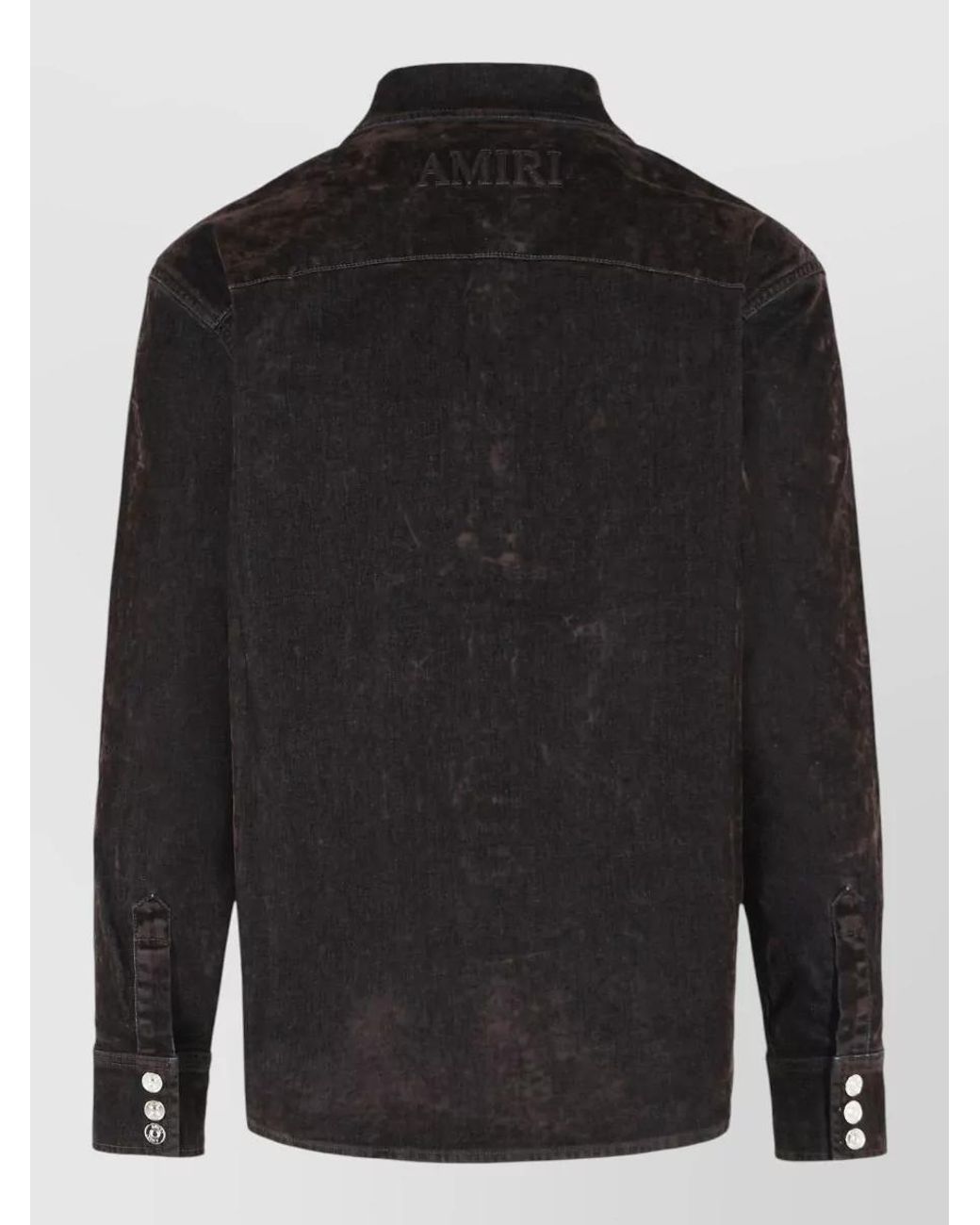 Amiri Black Flocked Denim Shirt for men