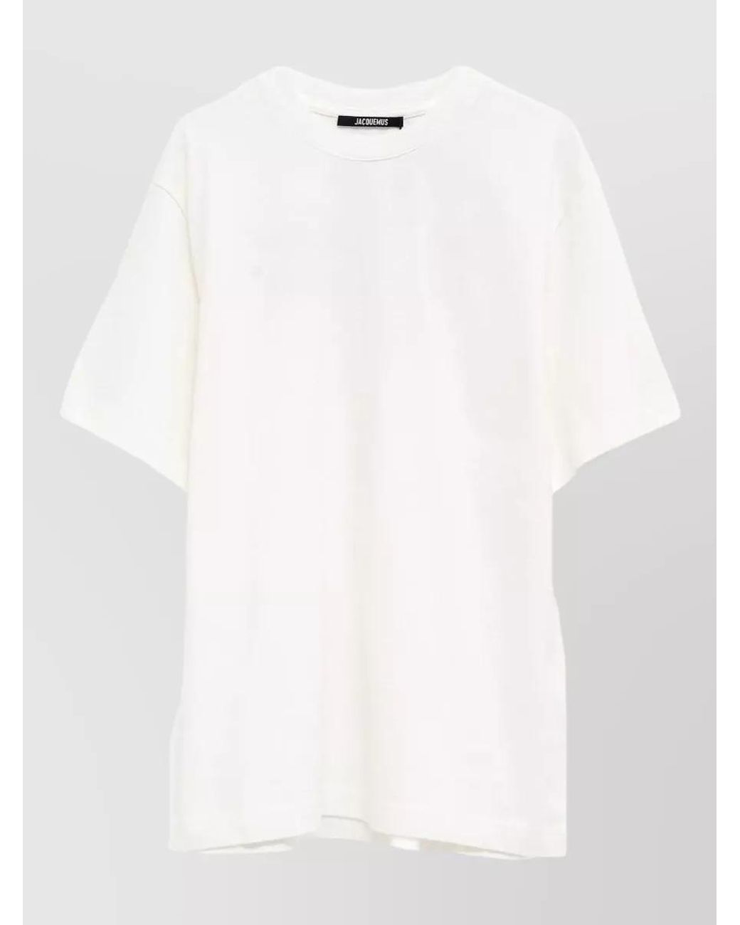 Jacquemus White Cotton Printed Short-Sleeve T-Shirt for men