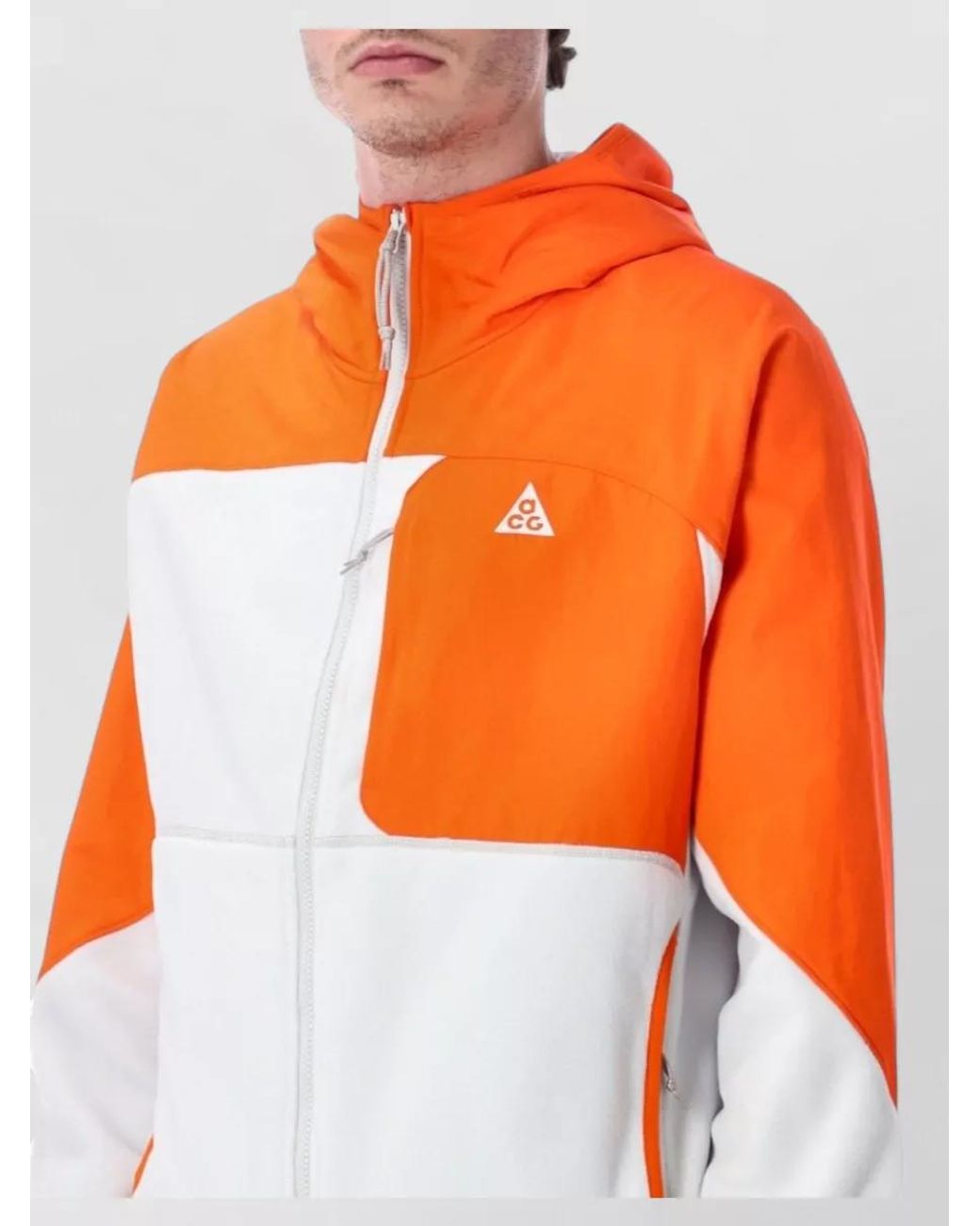 Nike White Fleece Hooded Jacket for men