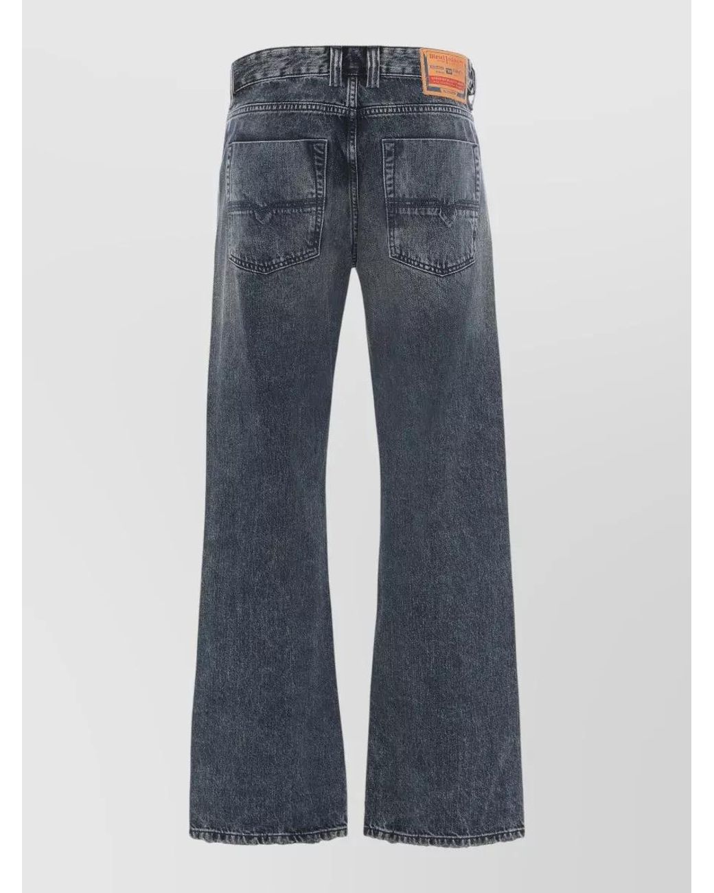 DIESEL Blue Mid-Rise Straight-Leg Jeans for men