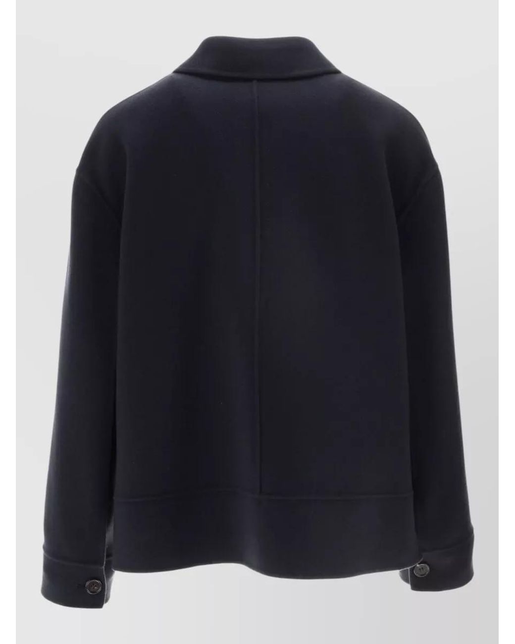 Max Mara Blue Virgin Wool Fitted Jacket