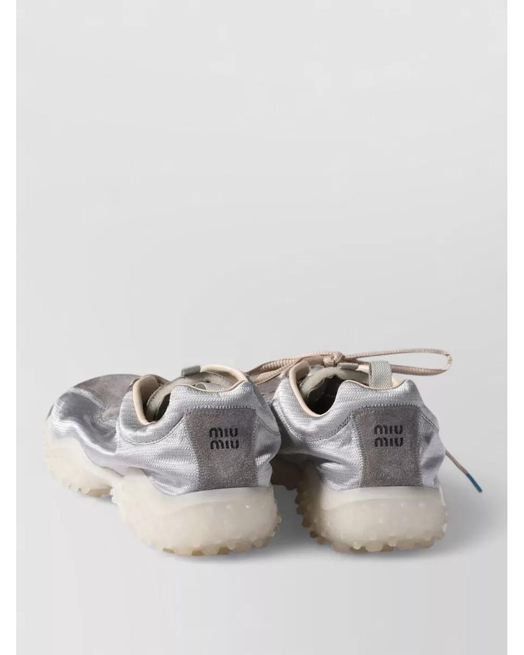 Miu Miu Metallic Suede Low-Top Sneakers