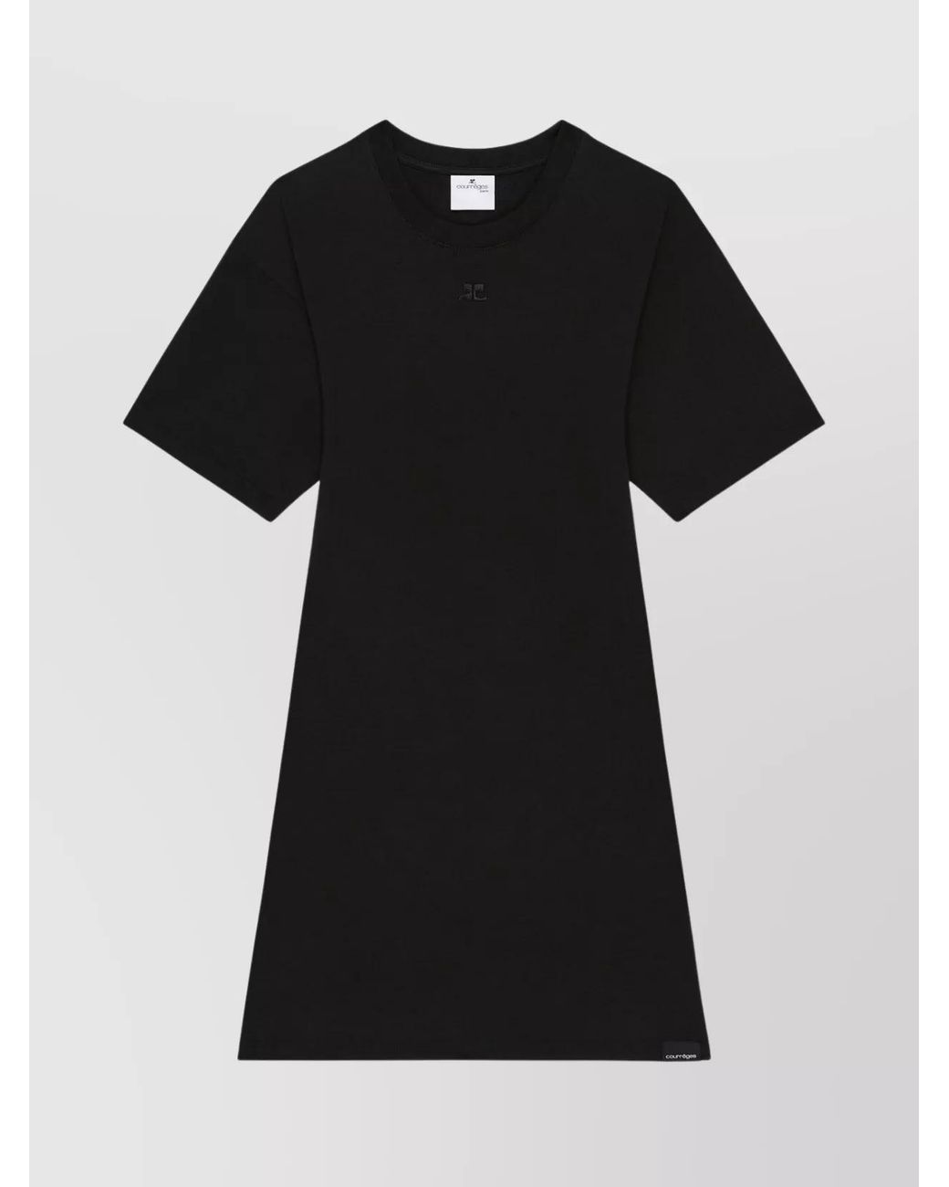 Courreges Black Cotton Mini Dress