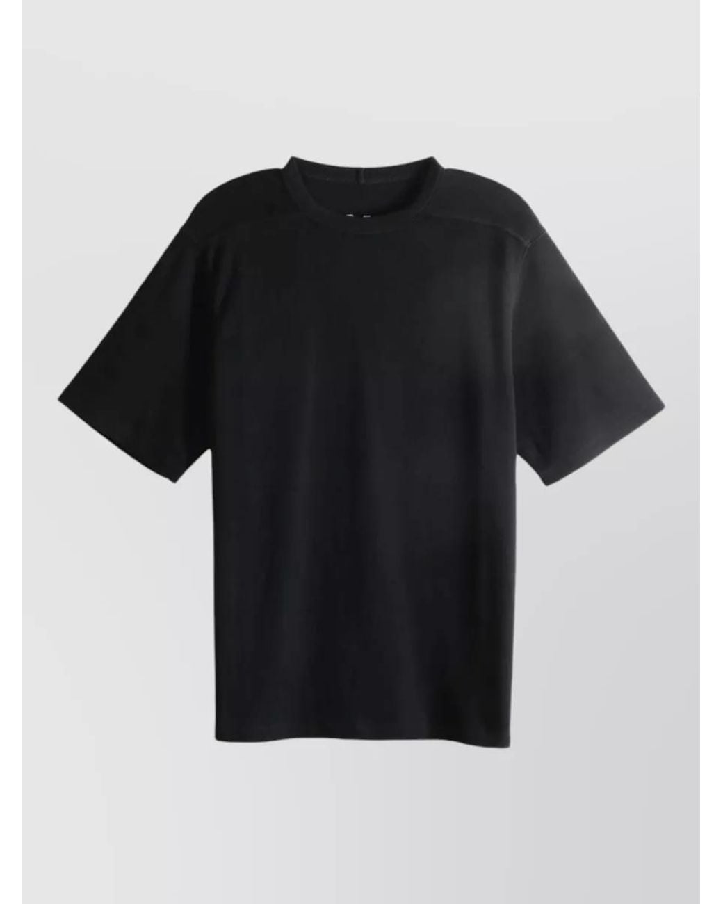 Rick Owens Black Cotton Crew Neck T-Shirt for men