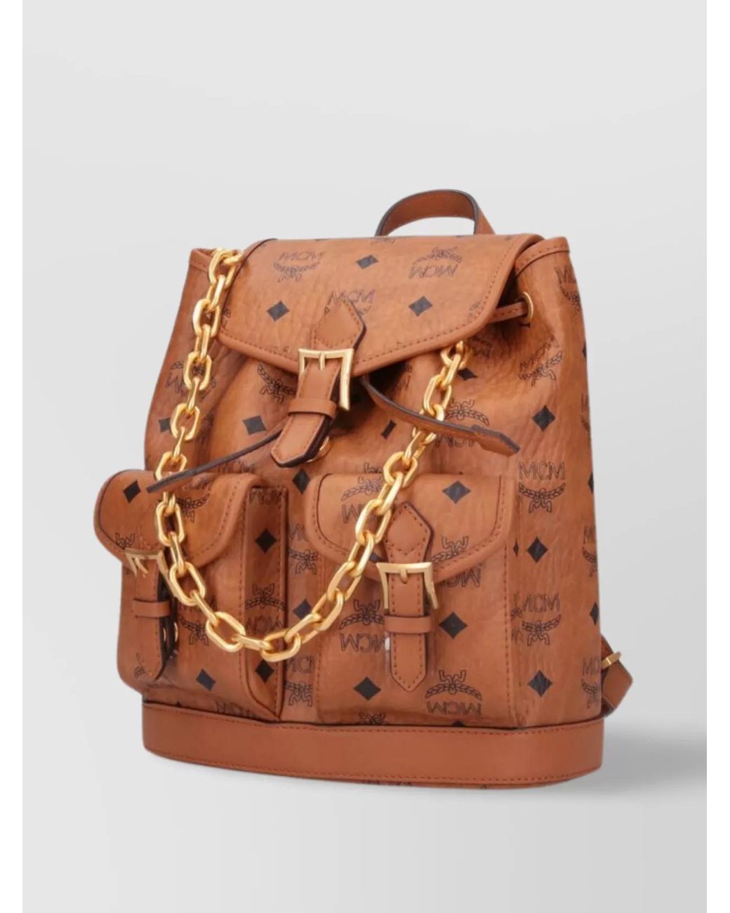 MCM Brown Aren Mini Backpack